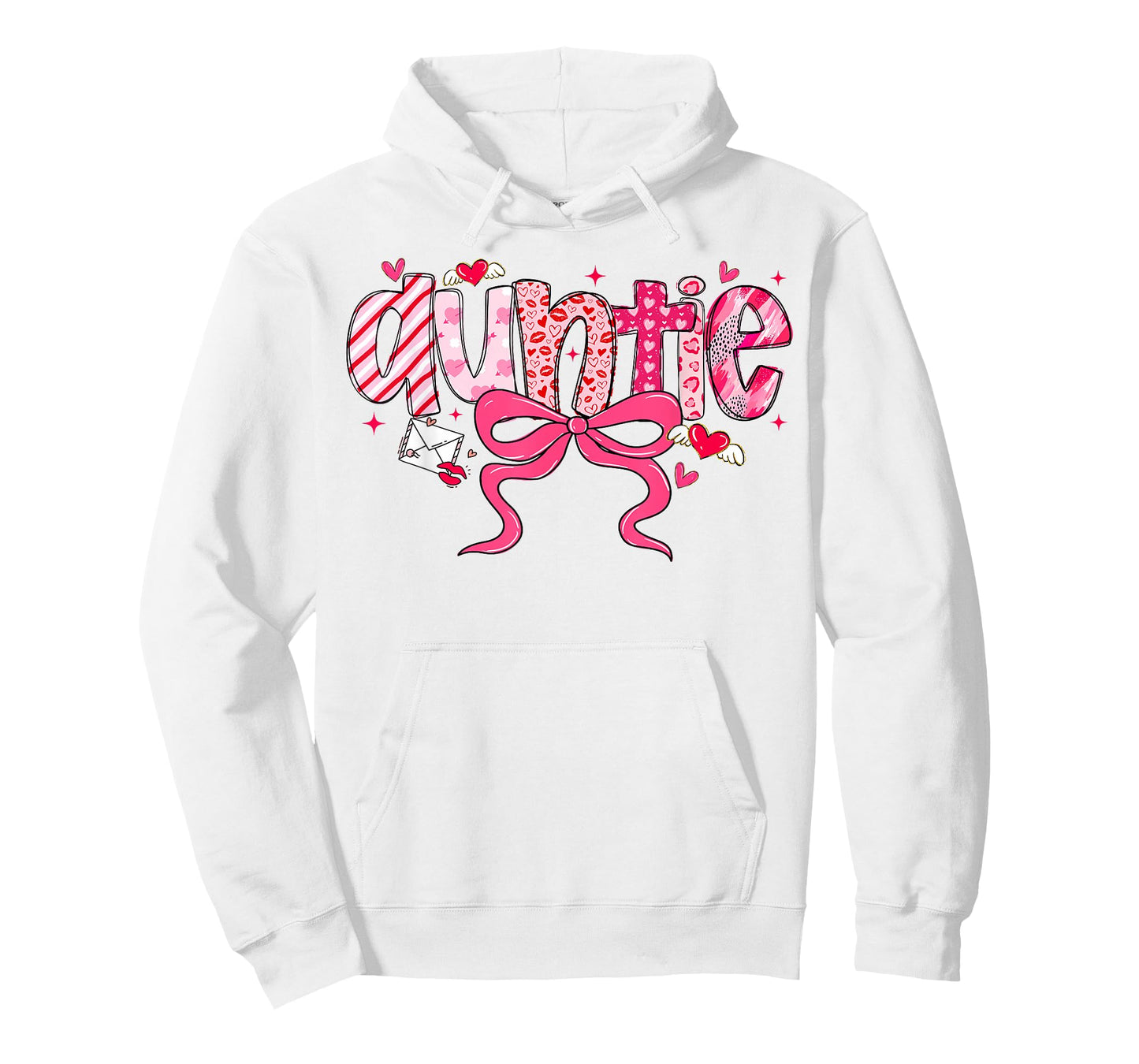 Auntie Valentine Heart Aunt Valentines Day Coquette Bow T-Shirt