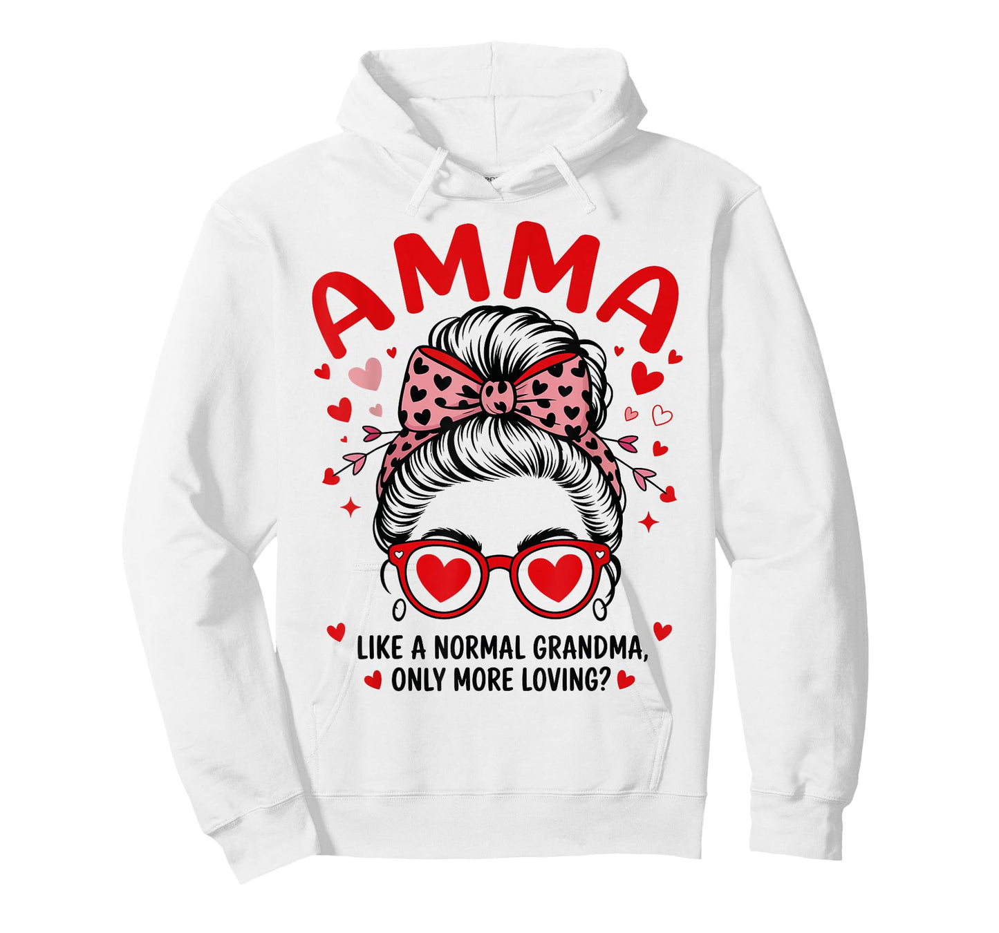 AMMA Valentine Quote for Loving Grandma with Cute Bow T-Shirt