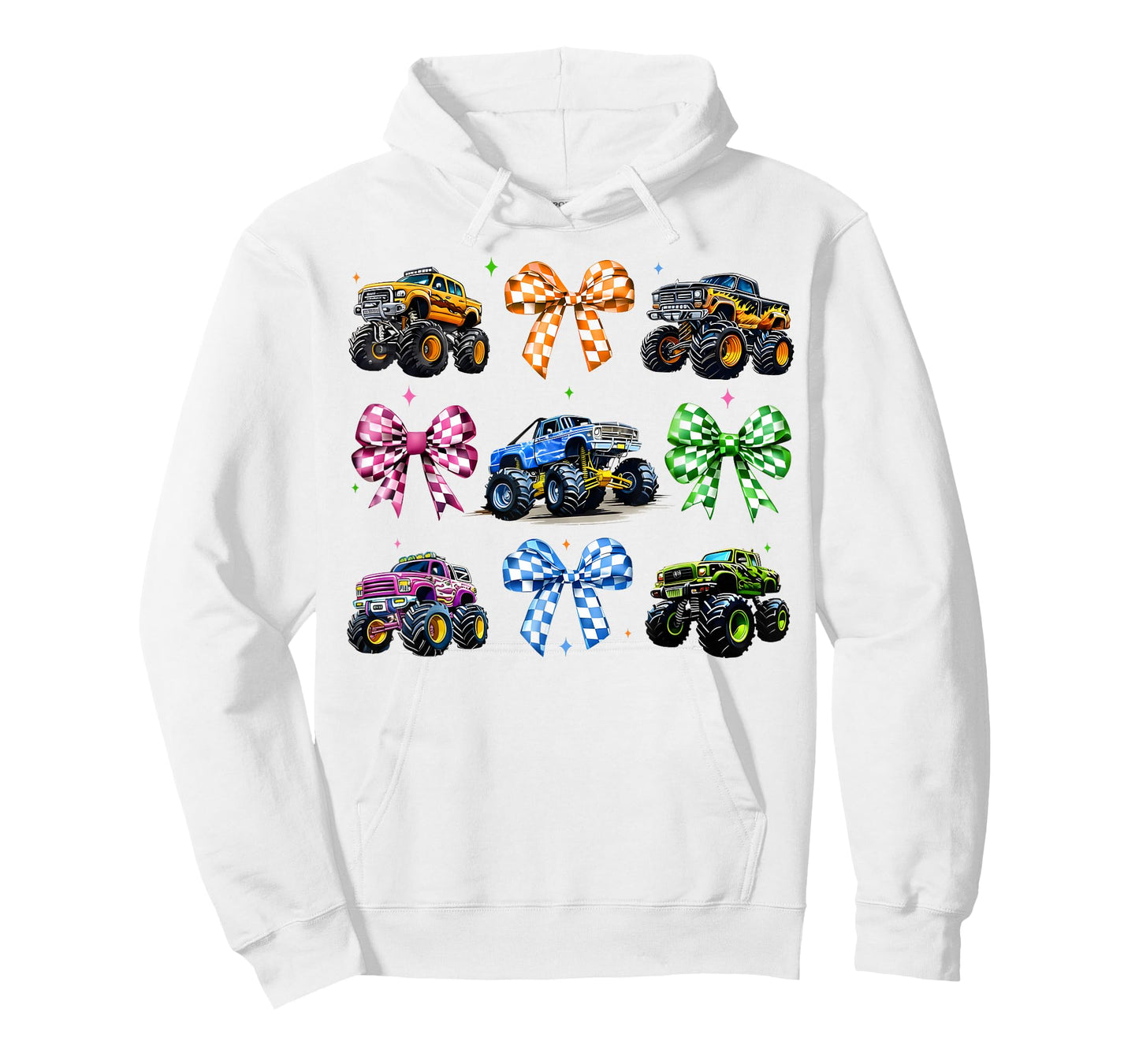 Monster Truck 4 Wheeler Offroad Girl Coquette Bow Pink Mom T-Shirt