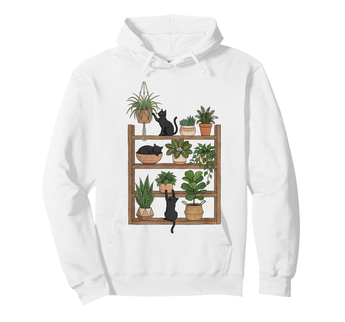 Cute Cat & Plant T-Shirt