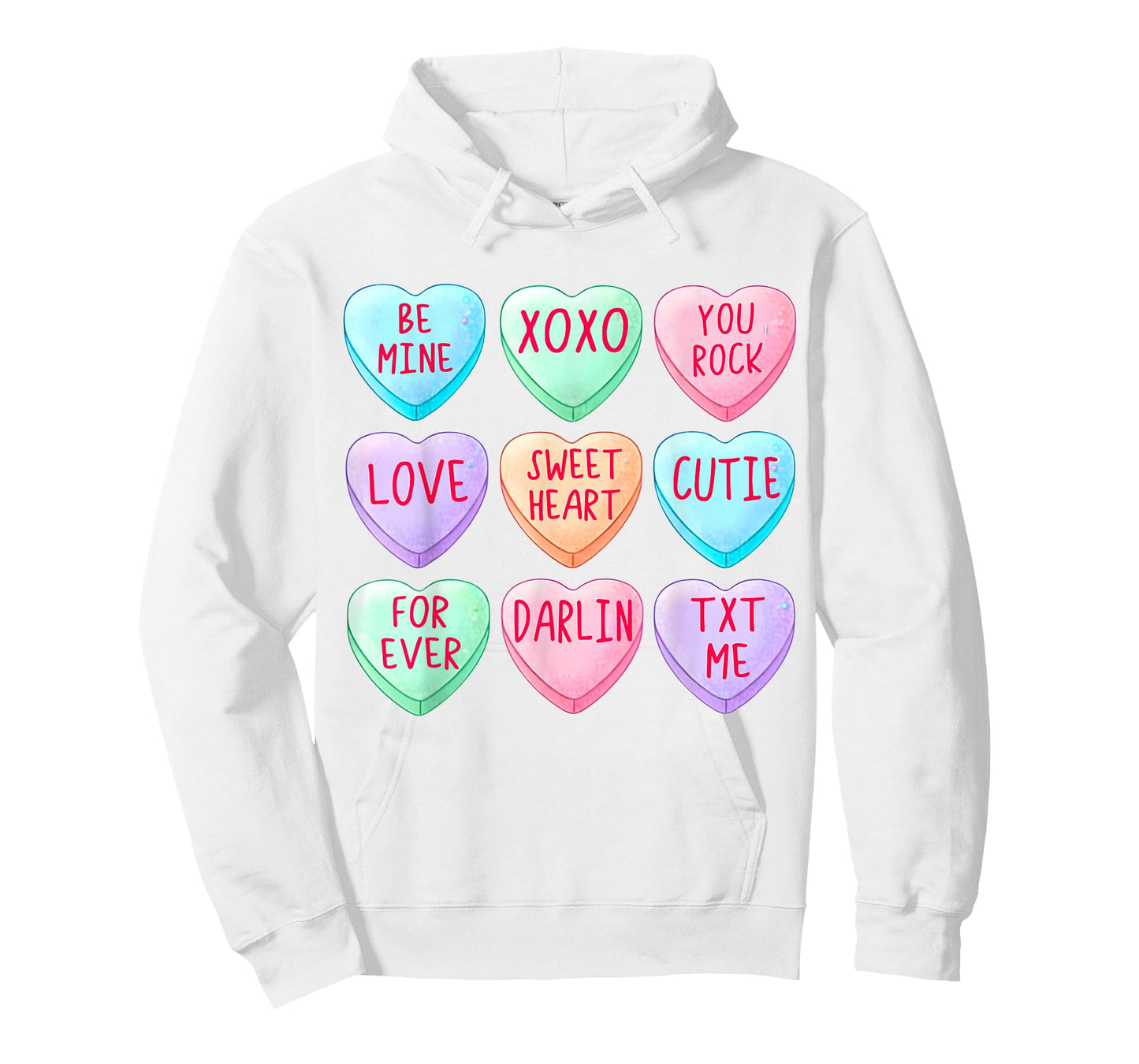 Candy Sweet Hearts Love Valentines Day Shirt Women Girls T-Shirt