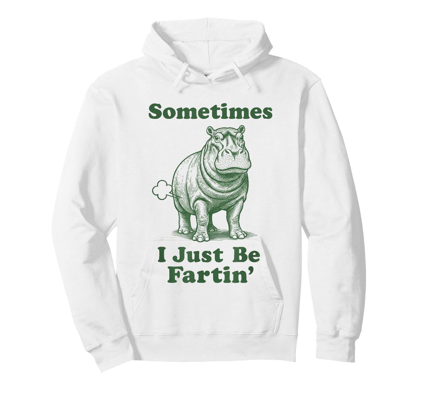 Funny Fart Hippo Safari Animal Sometimes I Just Be Fartin' T-Shirt