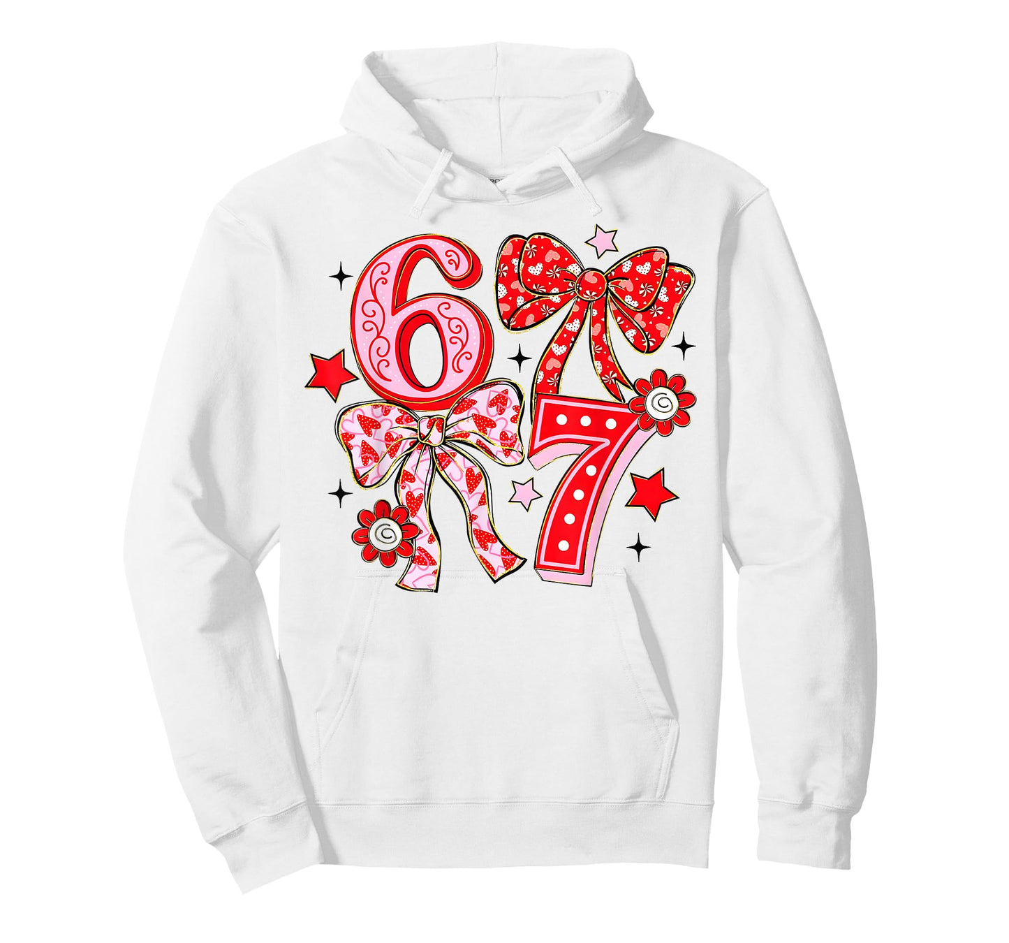 Valentine Funny Six Seven 6 7 Meme Slang Men Women Boy Girl T-Shirt