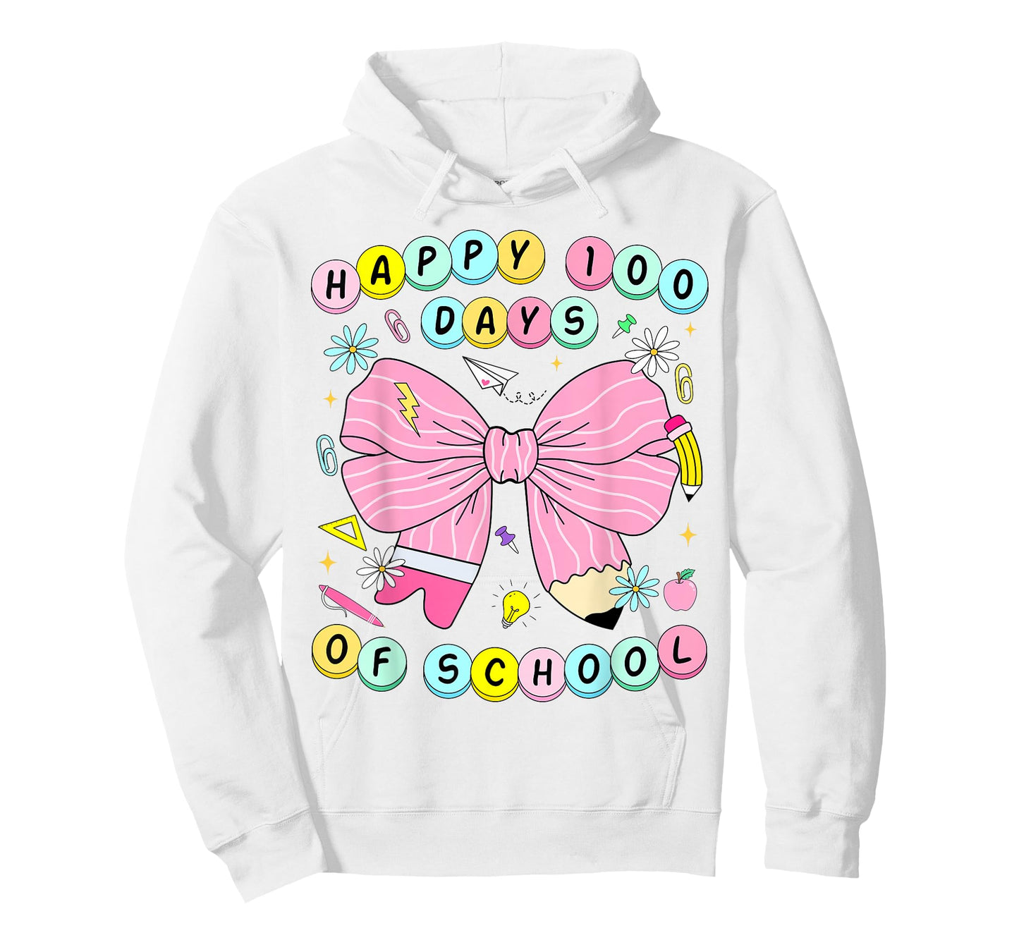 Happy 100 Days of School Girls Coquette 100th Day of School T-Shirt