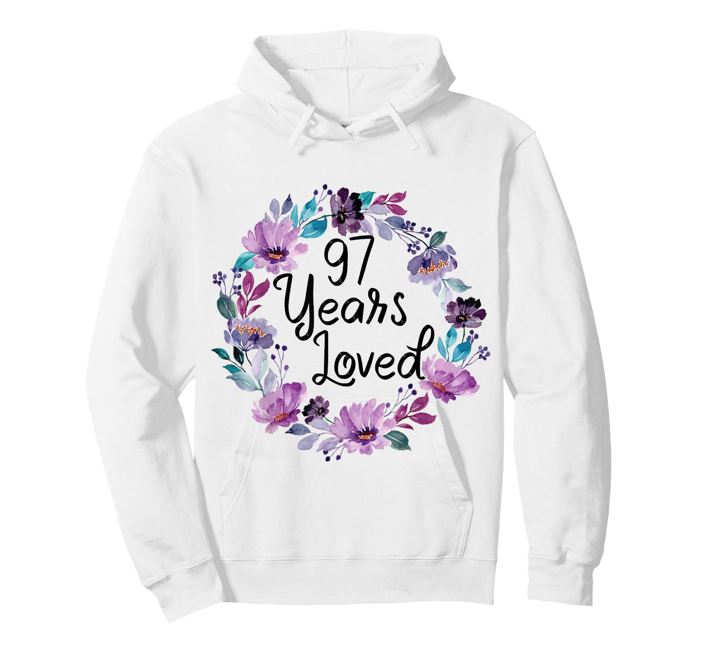 Floral 97 Years Old 97th Birthday Women's 97 Years Loved T-Shirt