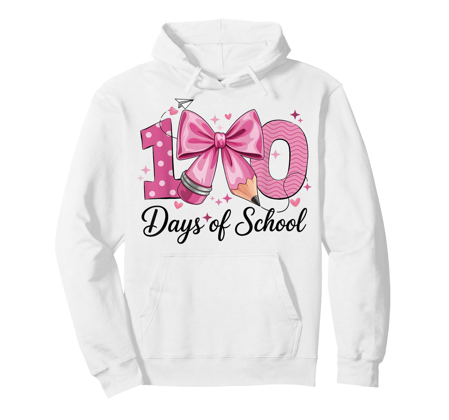 100 Days of School Coquette Bow 100th Day of School Girls T-Shirt