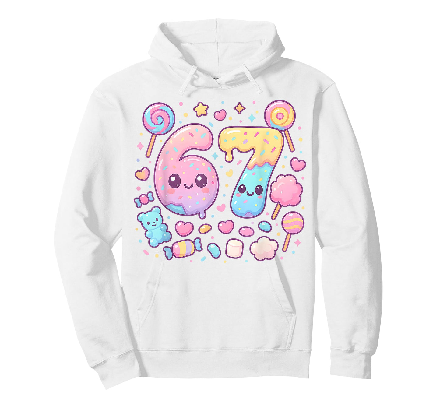Funny 67 Six Seven Candy 6 7 Meme Gen Alpha Kawaii T-Shirt