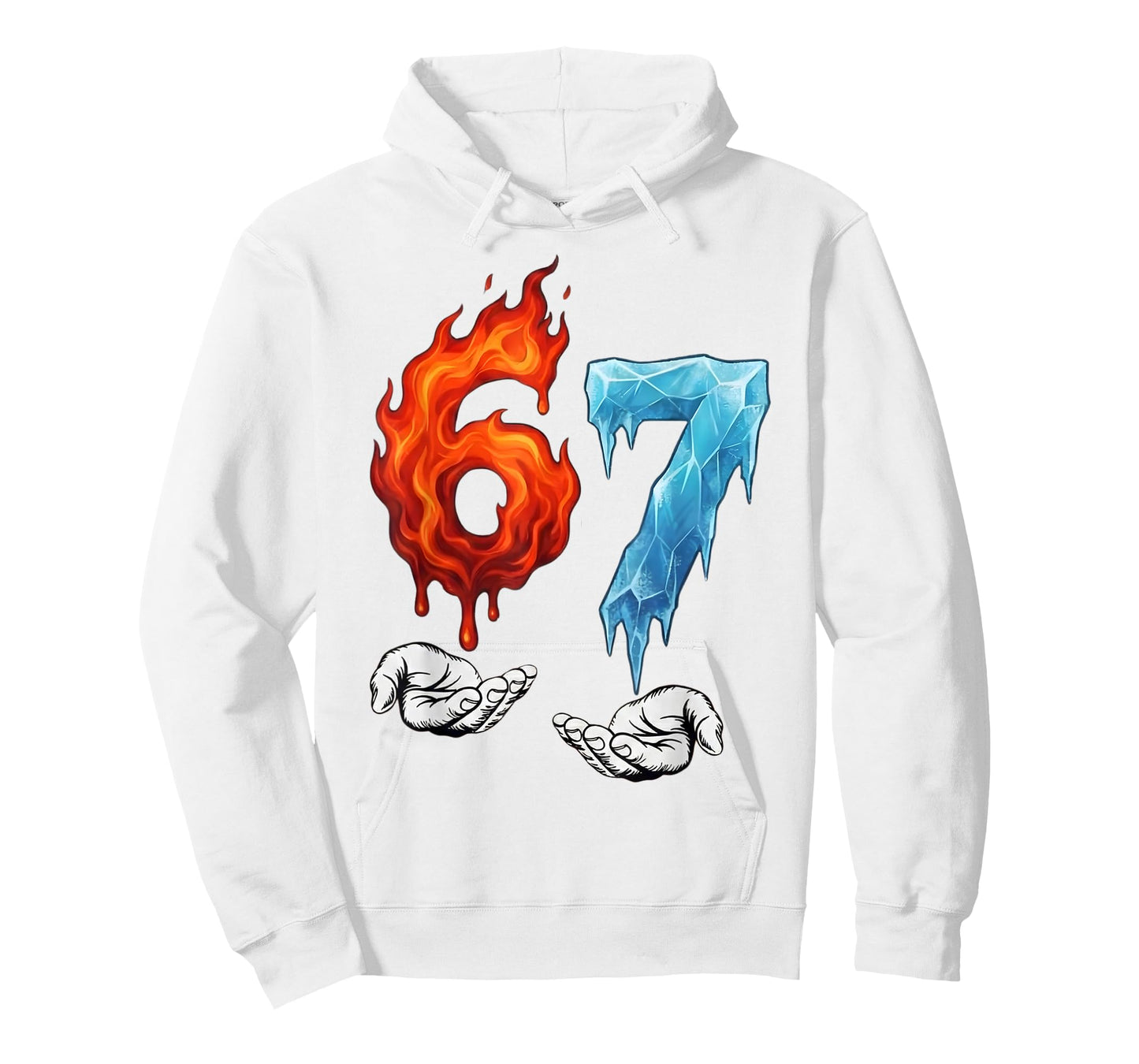6 7 Meme Six Seven Ice 67 Flames Funny Kids Youth Men Women T-Shirt