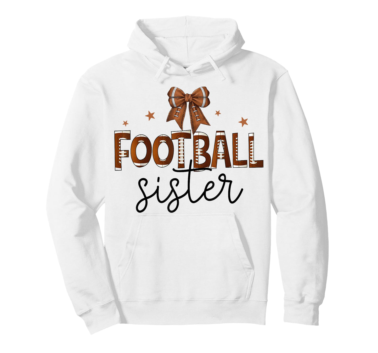 Football Sister Coquette Bow Football Lover Girls Teens Kid T-Shirt