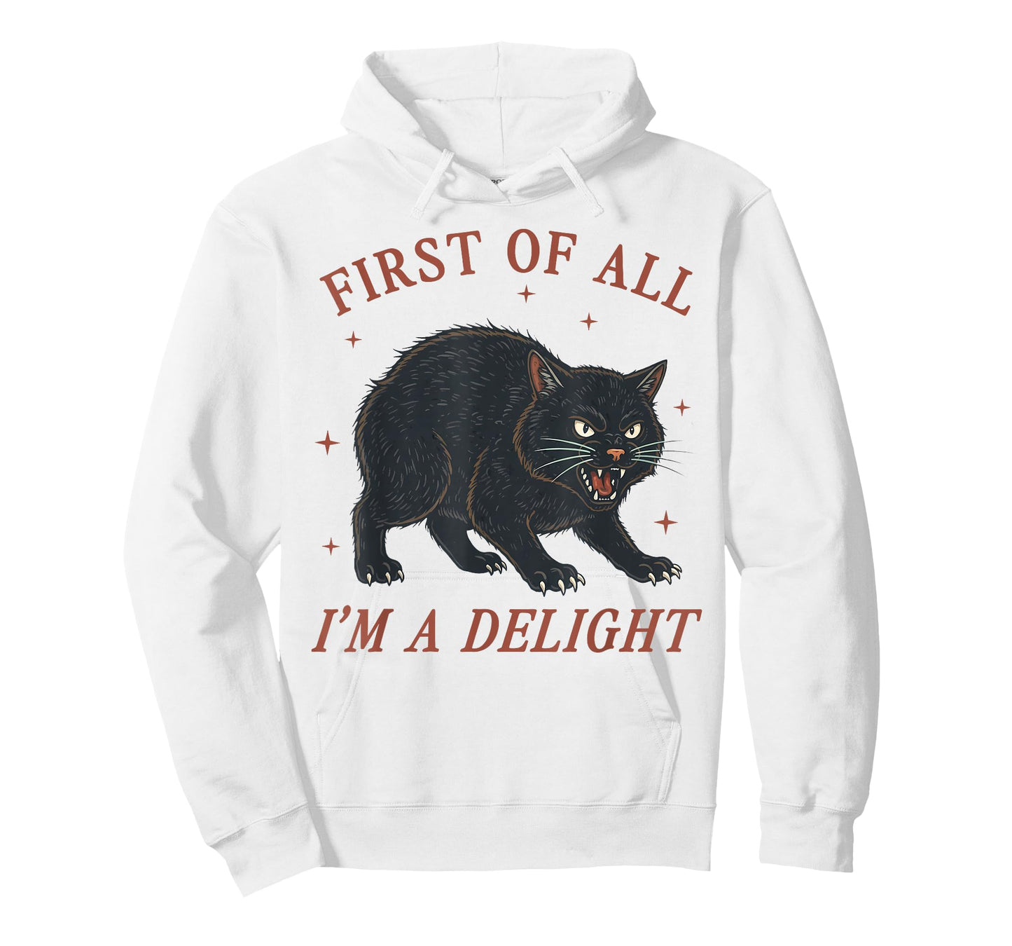 First of All I'm a Delight Roaring Black cat Men Women Kids T-Shirt