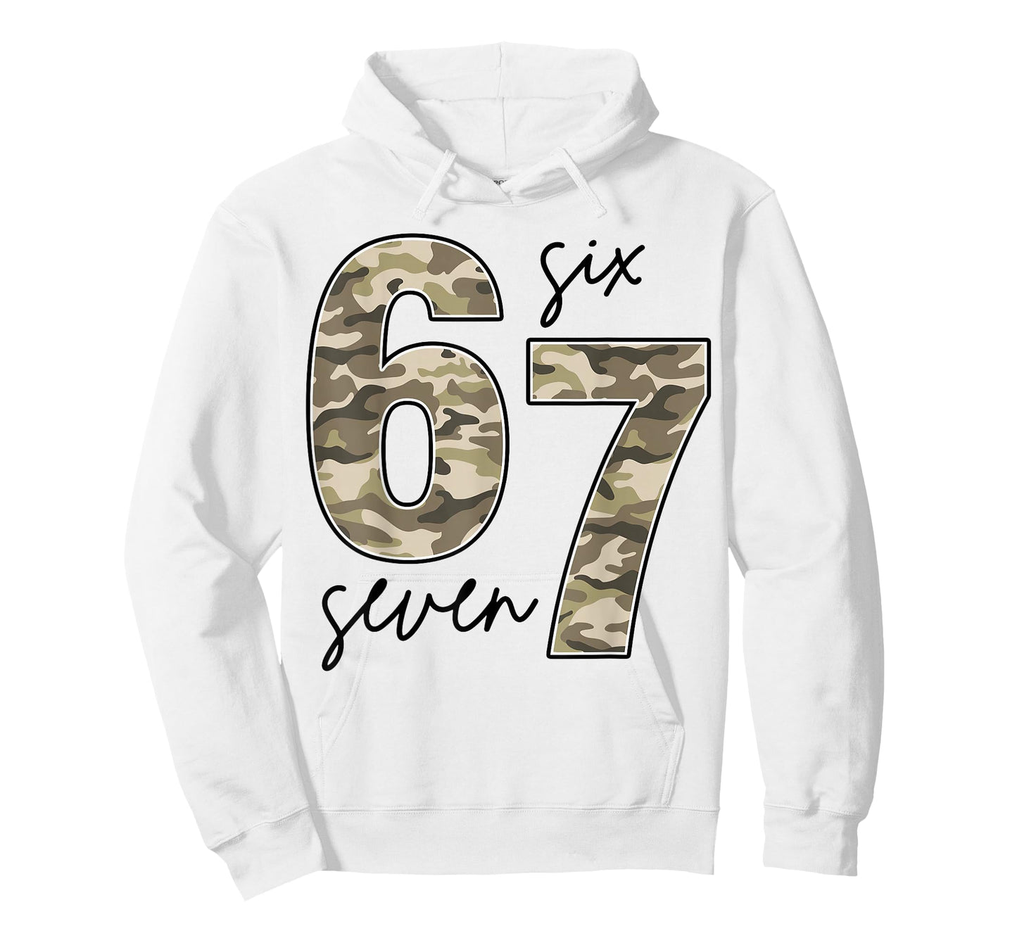 Funny Camo Six Seven 67 Meme T-Shirt