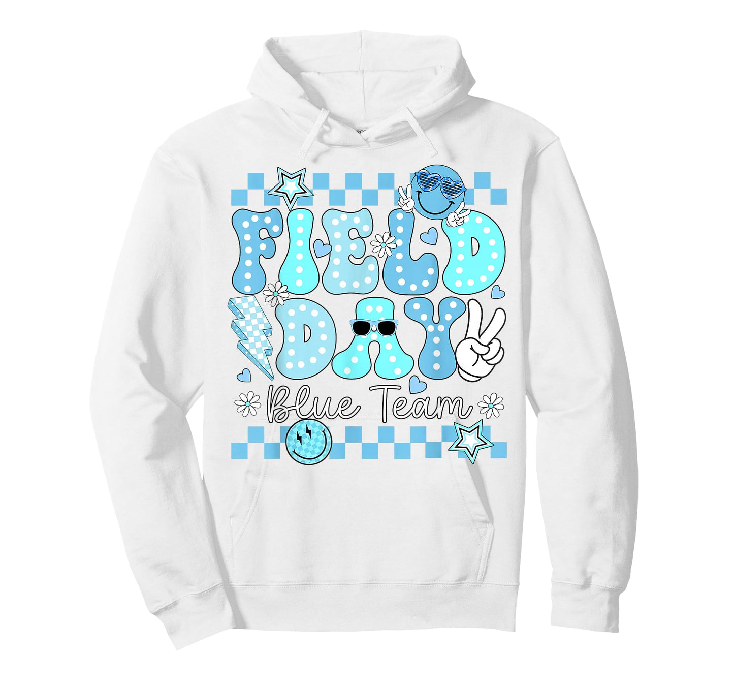 Funny Field Day Blue Team Field Trip Matching Teacher Kids T-Shirt