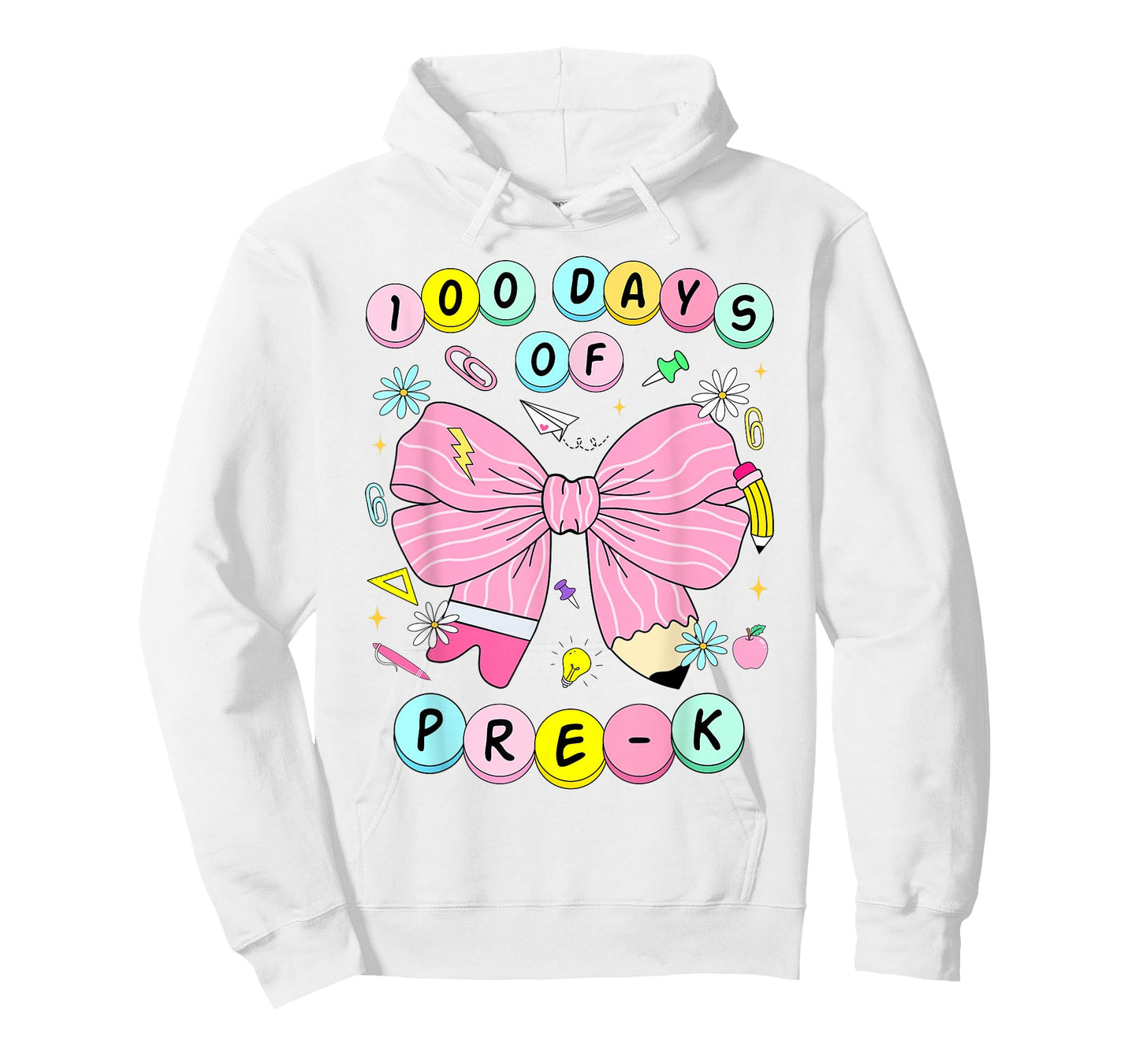 100 Days of Pre-K Girls Coquette 100th Day of School Kids T-Shirt
