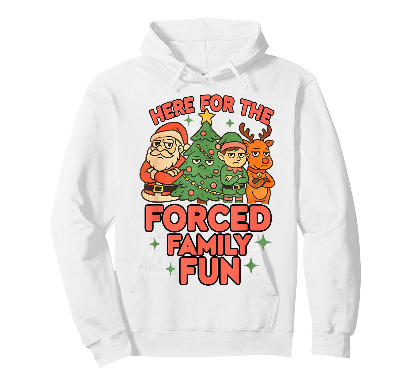Here for The Forced Family Fun 2025 Family Matchin Christmas T-Shirt