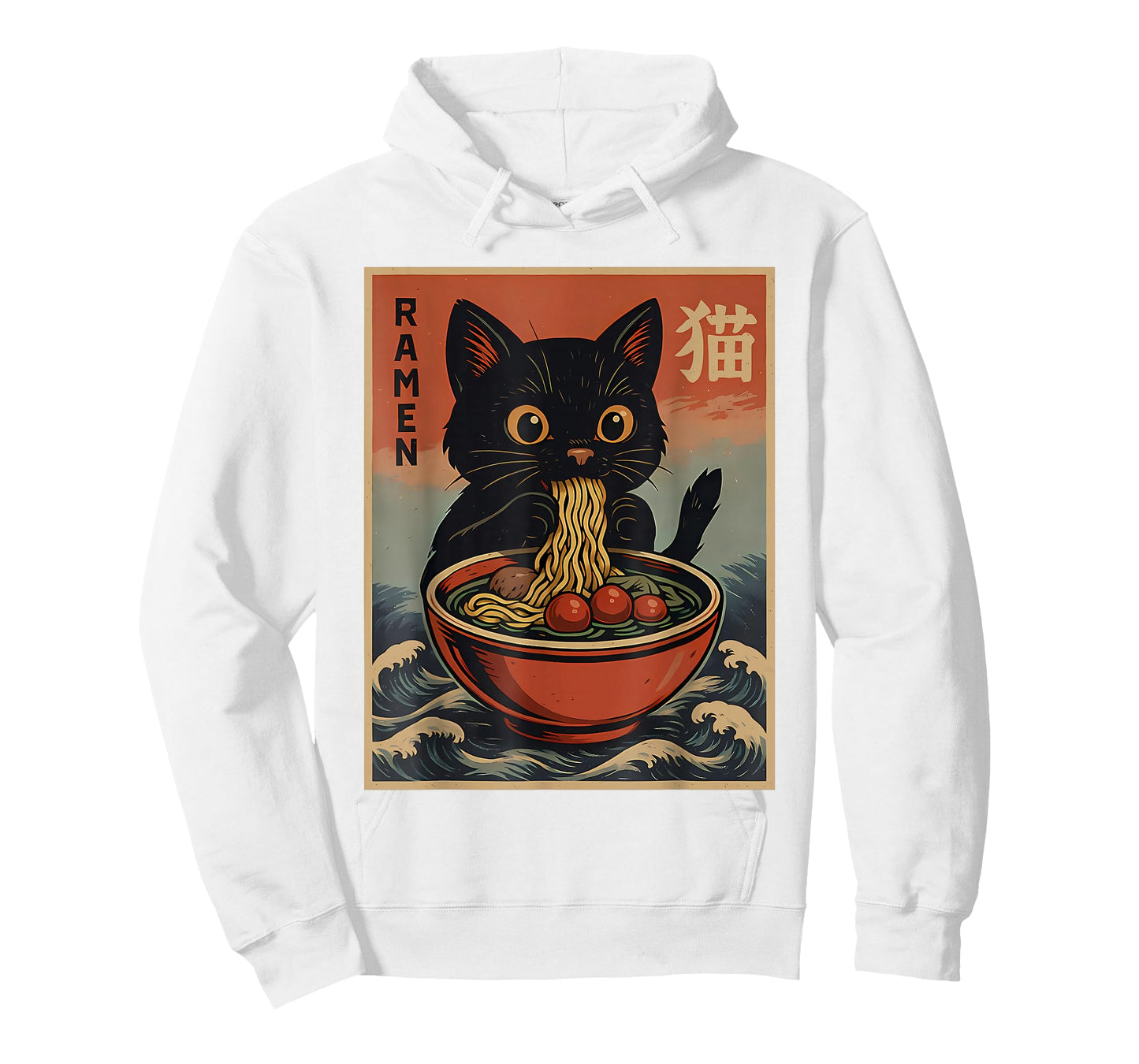 Funny Cat Ramen Japanese Kawaii Anime Cat T-Shirt