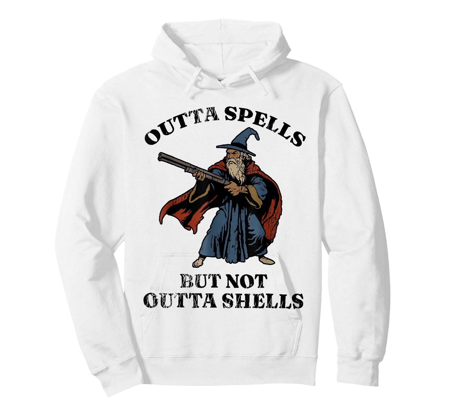 Outta Spells But Not Outta Shells Wizard Fantasy Meme T-Shirt