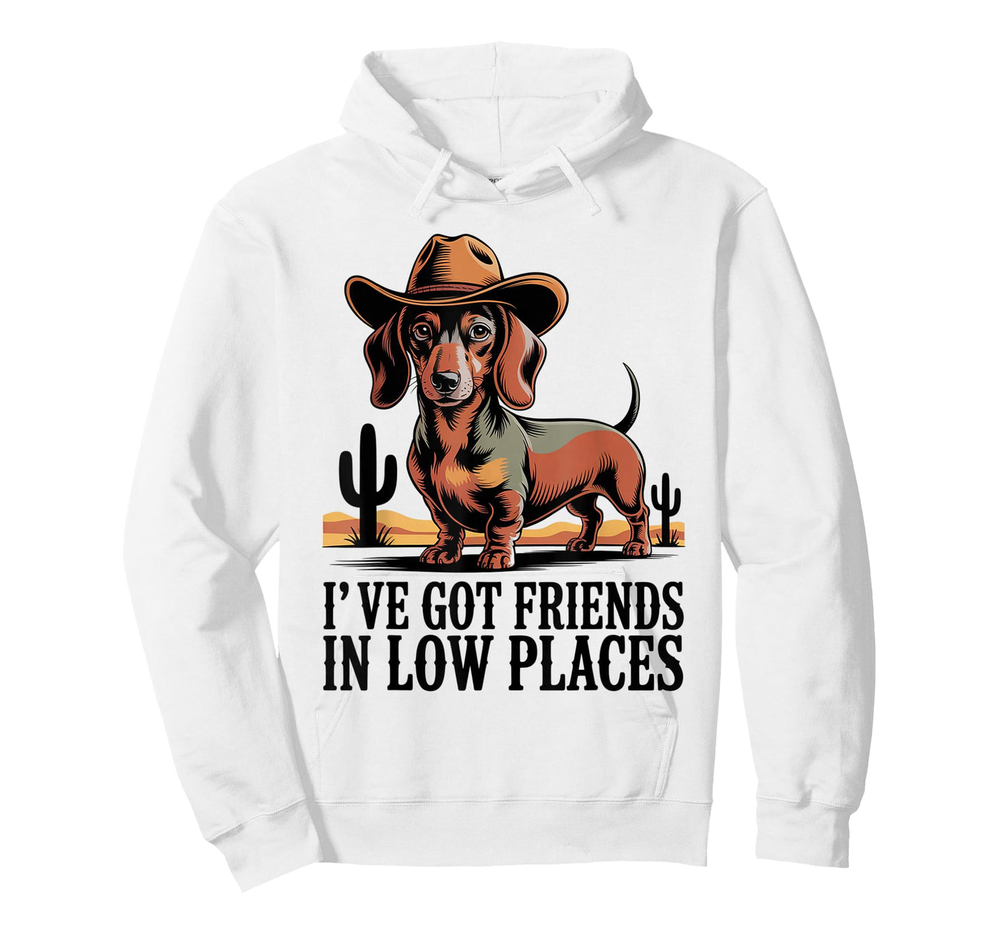 I've Got Friends in Low Places Dachshund Cowboy T-Shirt