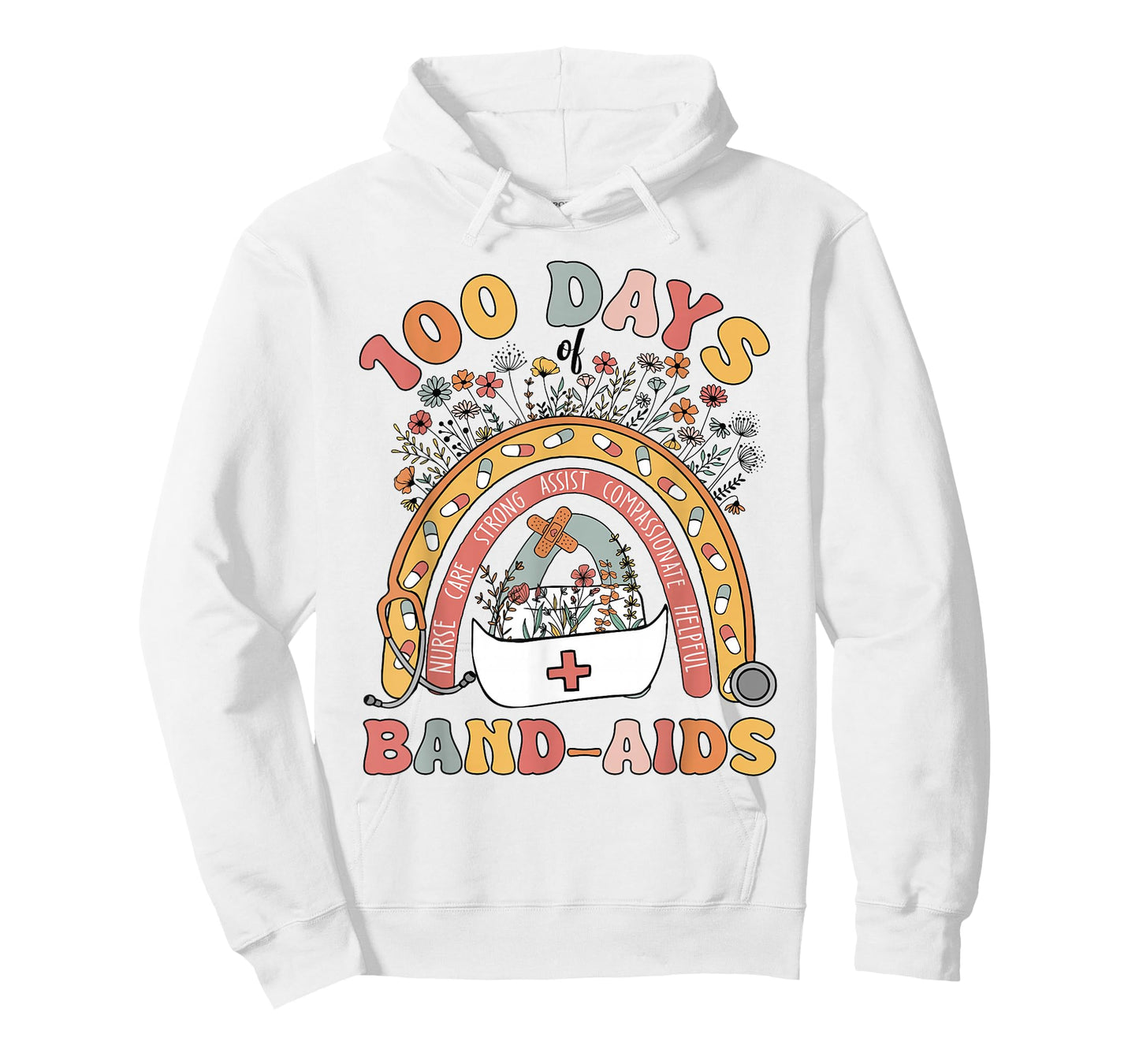 100 Days of Band-Aids School Nurse 100th Day of School T-Shirt