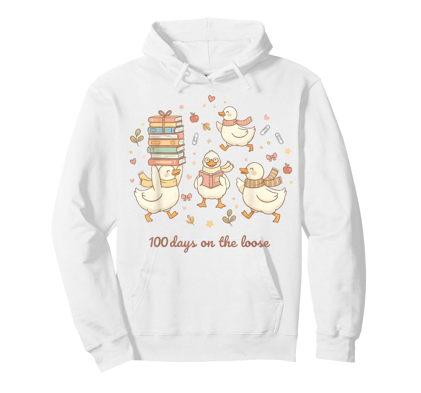 100 Days on The Loose Funny Goose 100th Day of School Kids T-Shirt