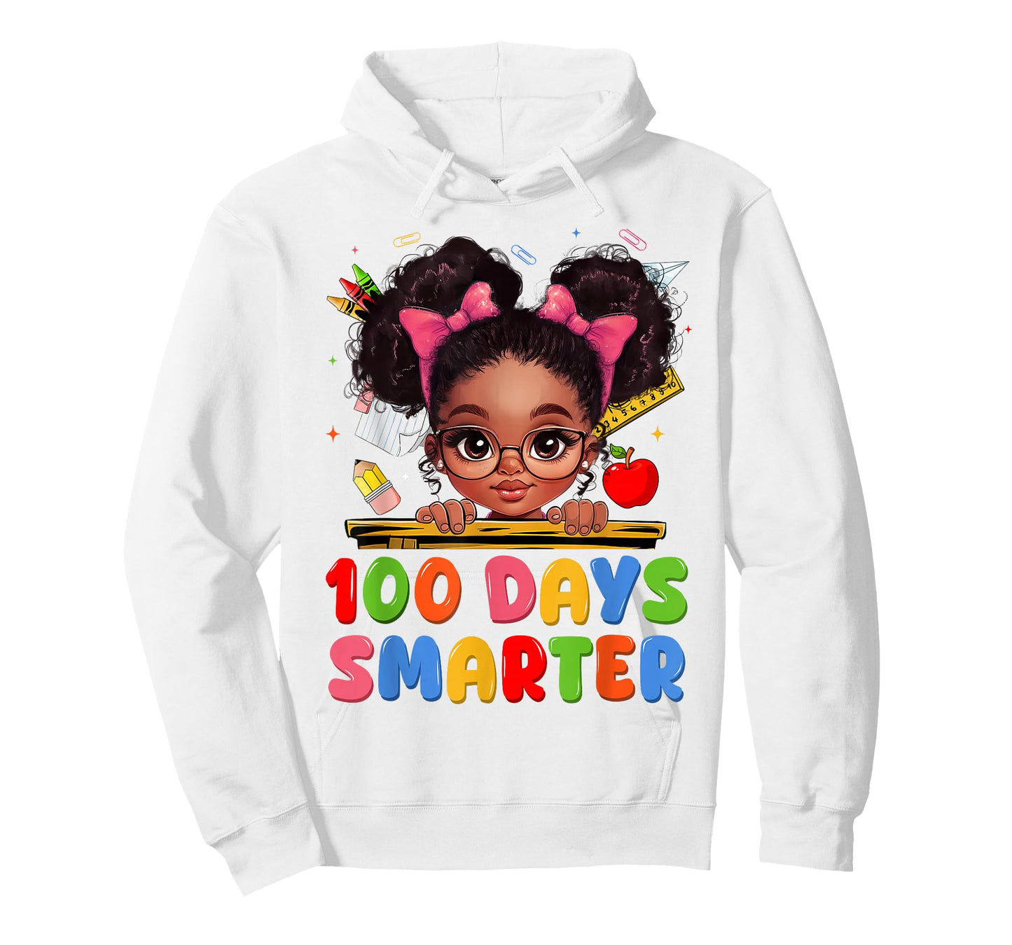 100 Days of School Shirt Black Girl Kids 100th Day of School T-Shirt