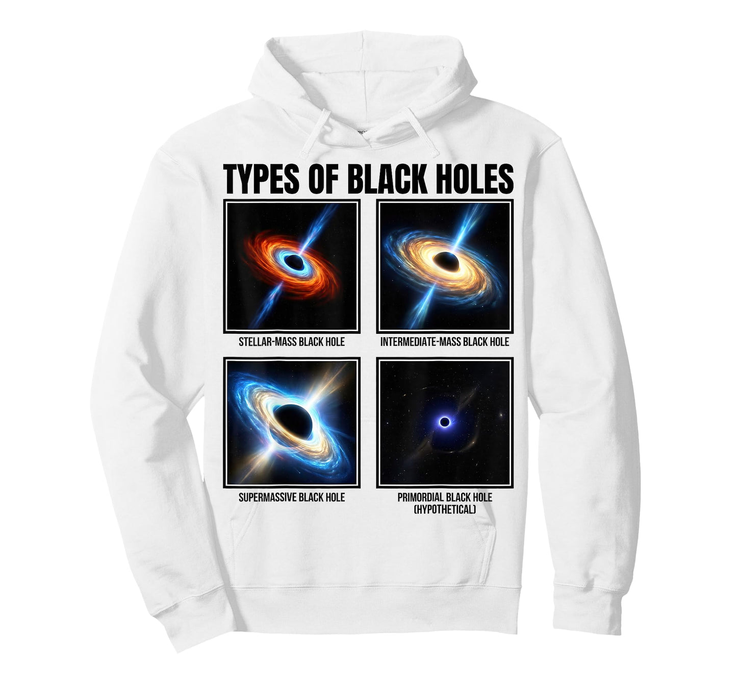 Types of Black Holes Astronomy Chart Space Lovers T-Shirt