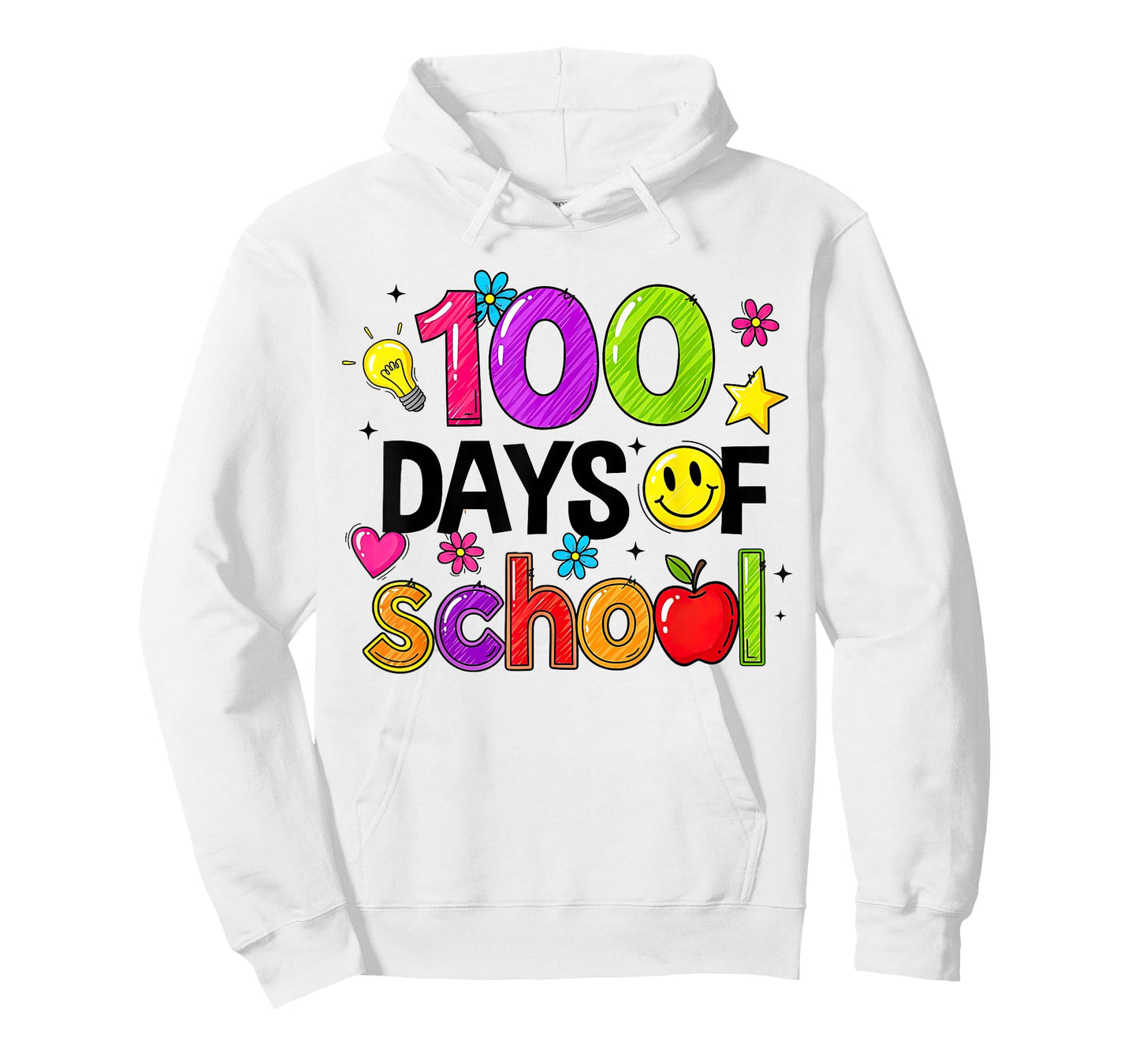 100 Days of School Smile Face 100th Day Brighter Teacher Kid T-Shirt
