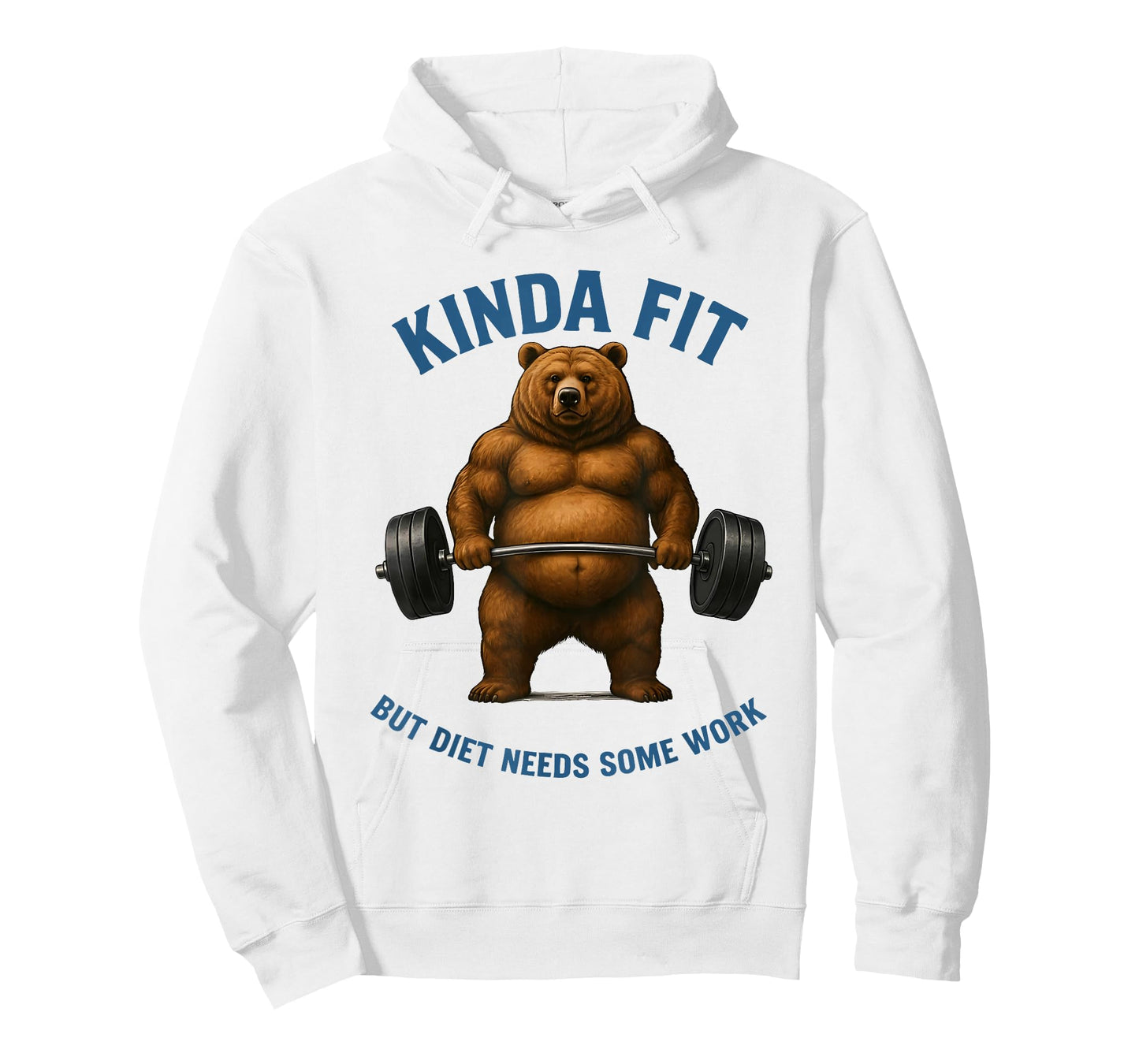 Kinda Fit But Diet Needs Some Work Bear Weightlifting Gym T-Shirt