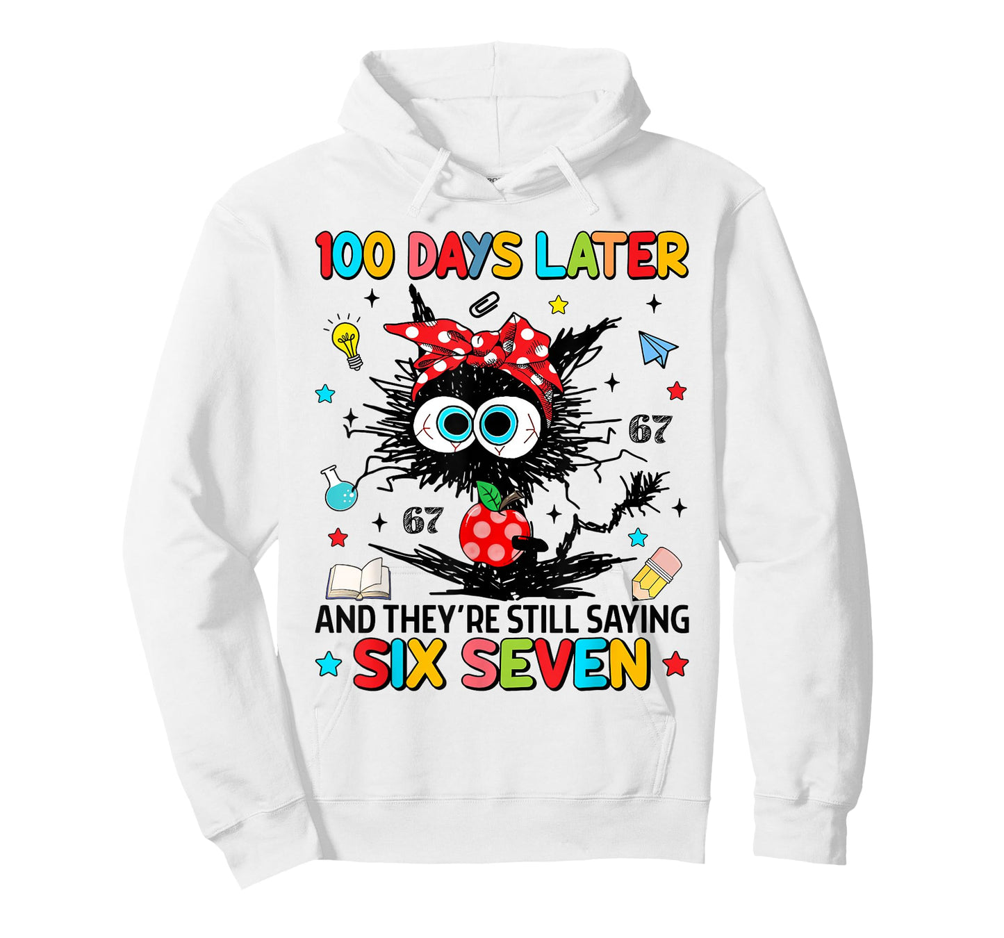 Funny Black Cat 100 Days Later and They're Still Saying 67 T-Shirt