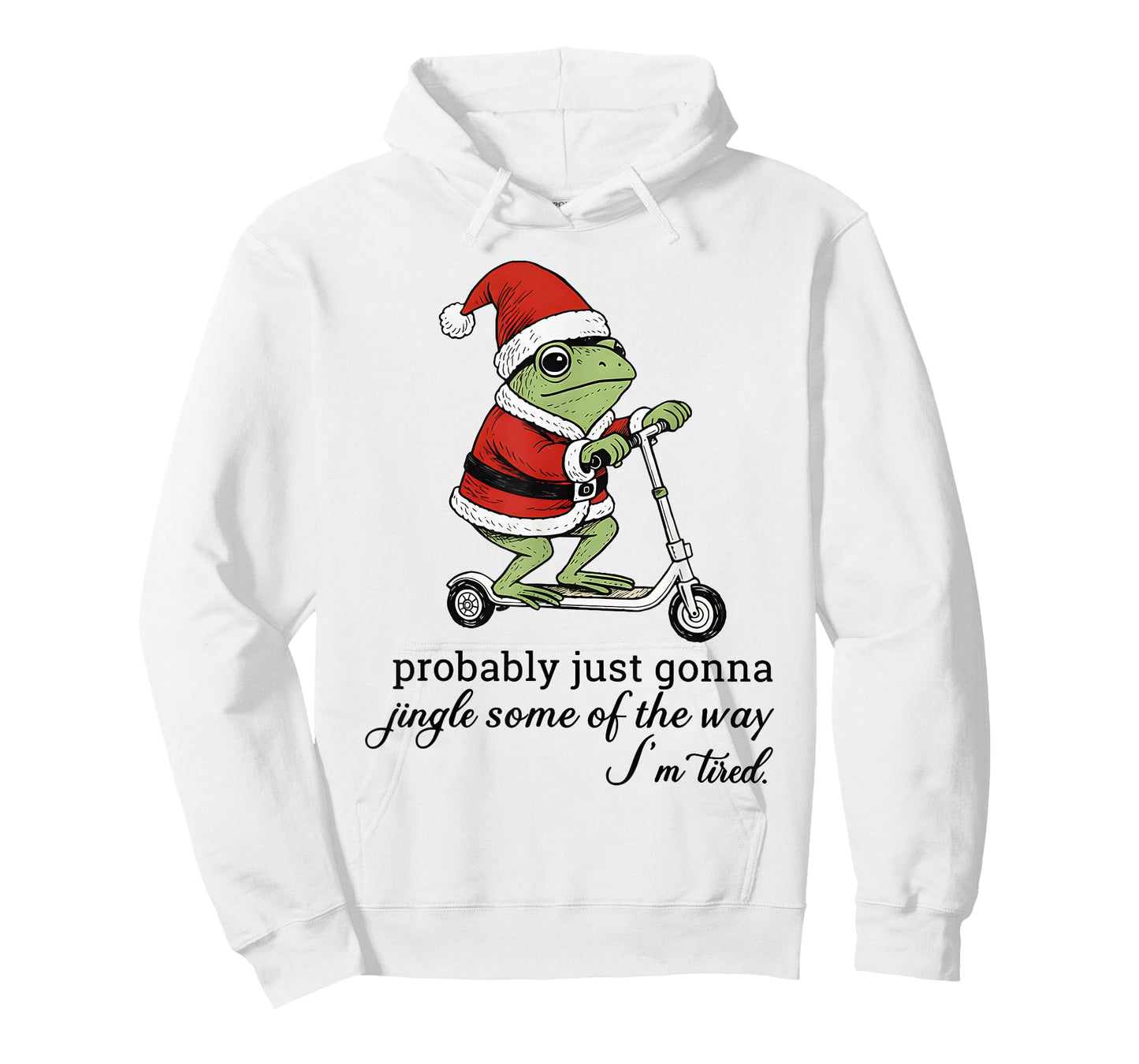 Frog Santa Just Gonna Jingle Some of The Way I'm Tired Xmas T-Shirt