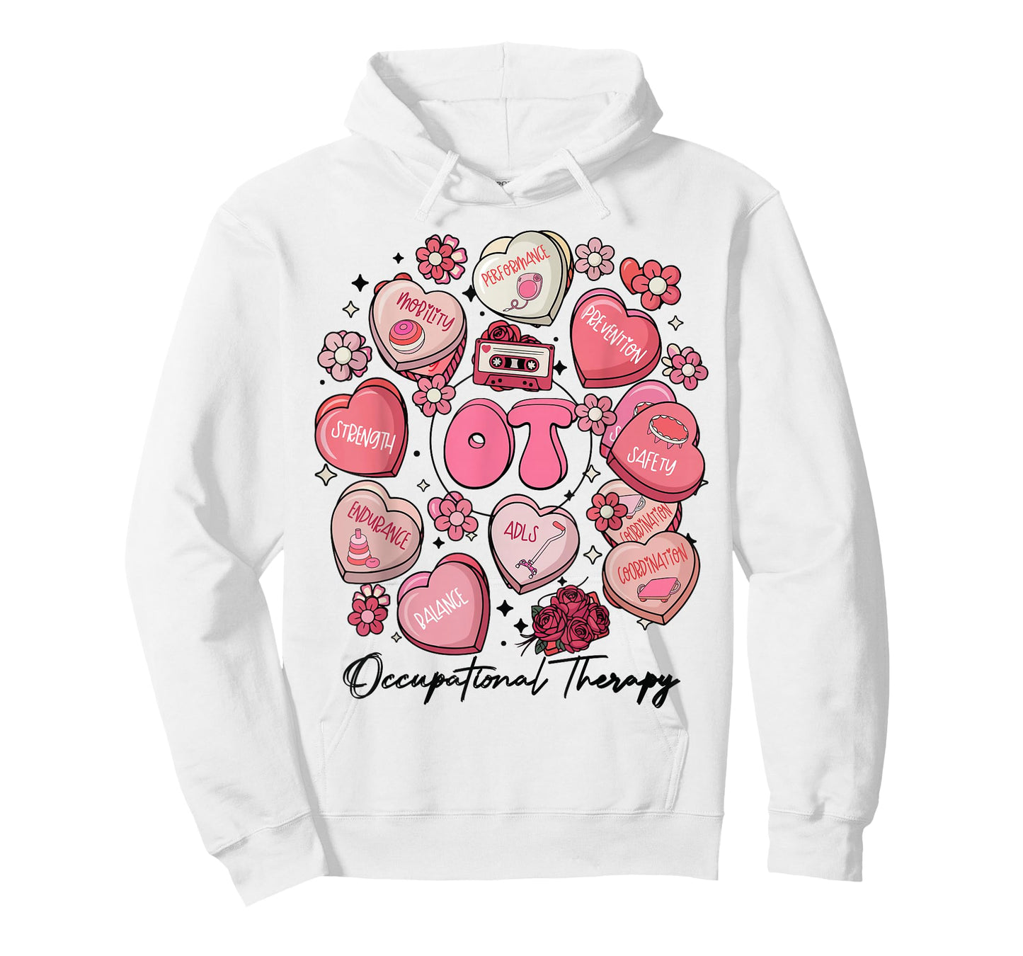 Cute Occupational Therapy Valentines OT Therapist Hearts T-Shirt