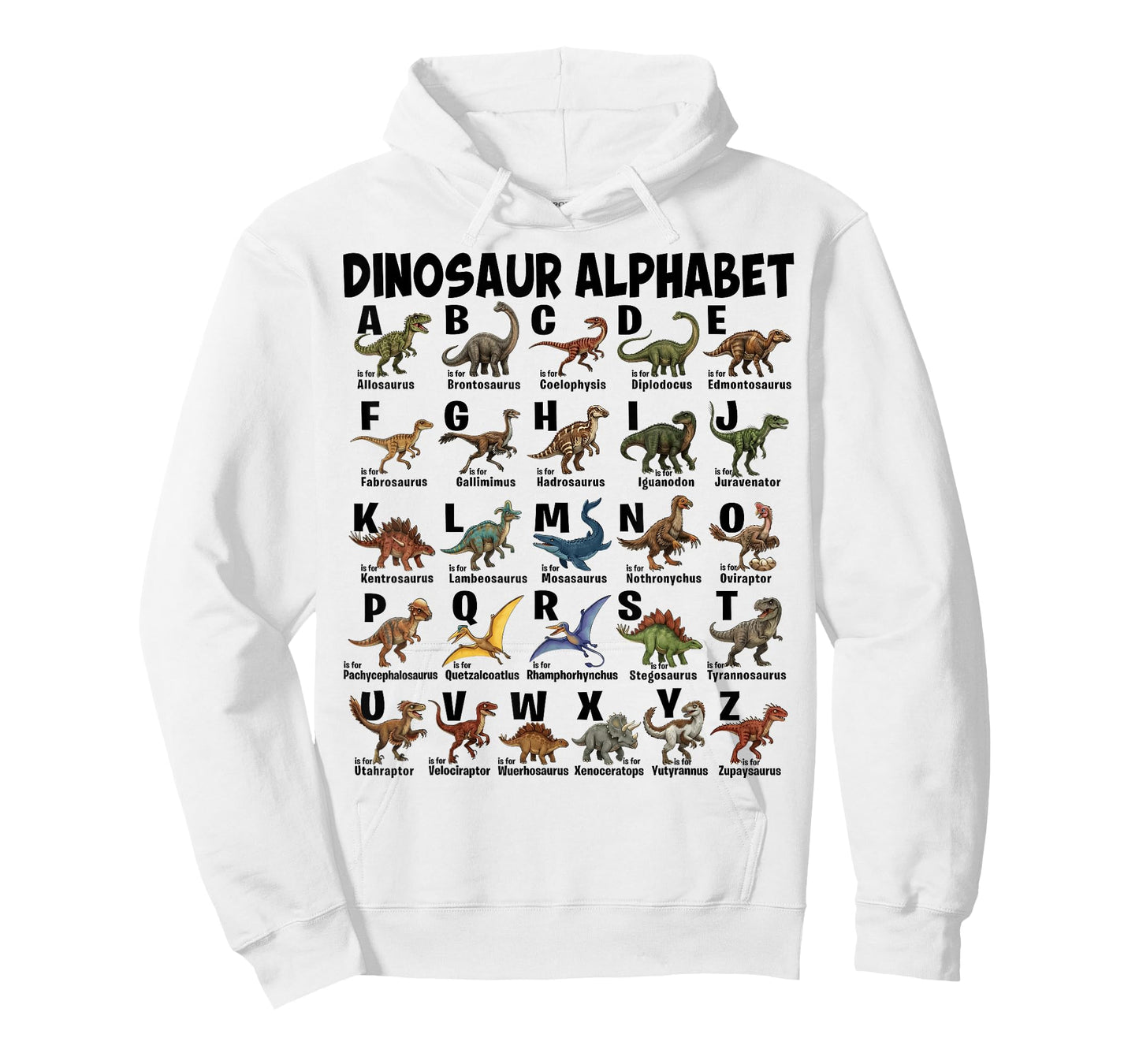 Types of Dinosaurs Alphabet A-Z Dino Girls Boys Dinosaur T-Shirt