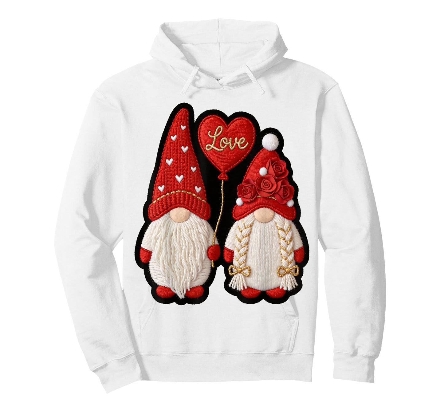 Cute Gnome Valentine with Hearts Gnomes Valentine's T-Shirt