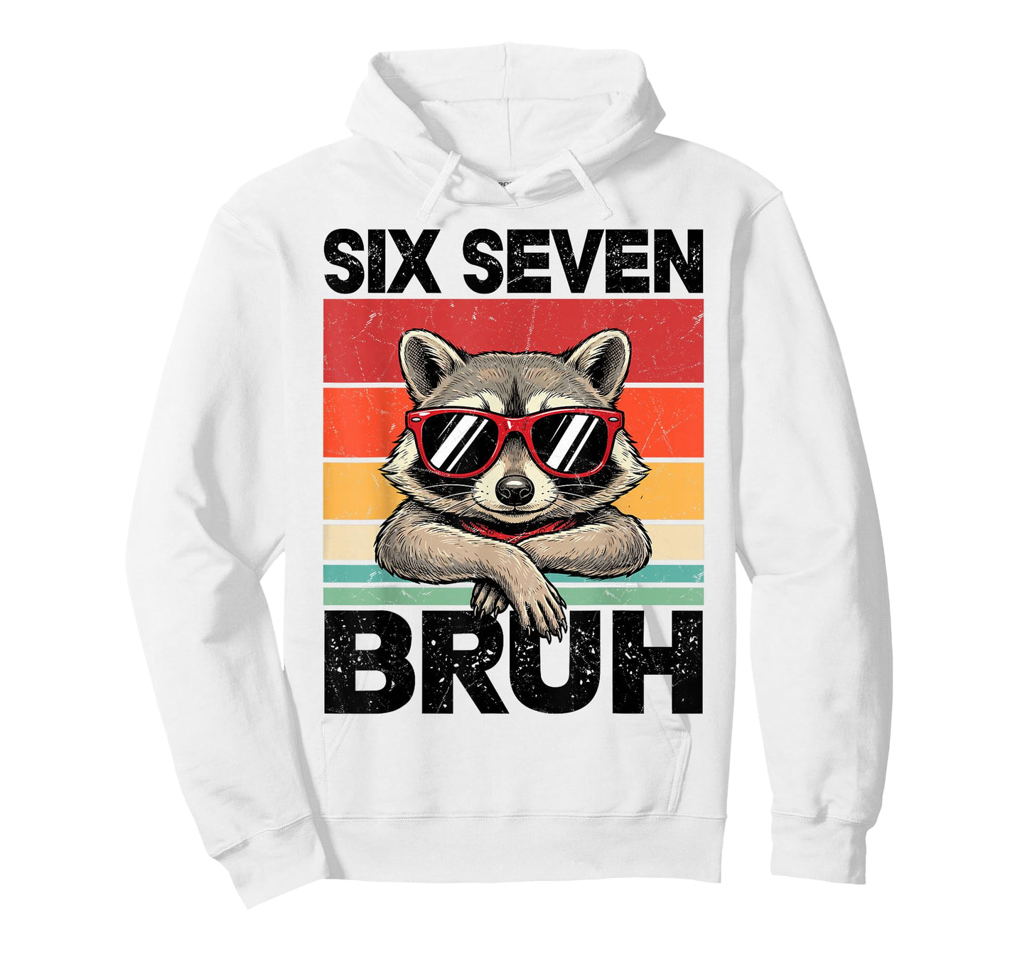 Funny 67 Meme Boys Kids 6 7 Six Seven Bruh Raccoon T-Shirt