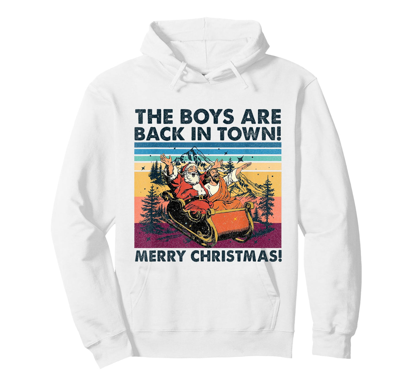 The Boys are Back in Town Christmas Funny Christmas Santa T-Shirt