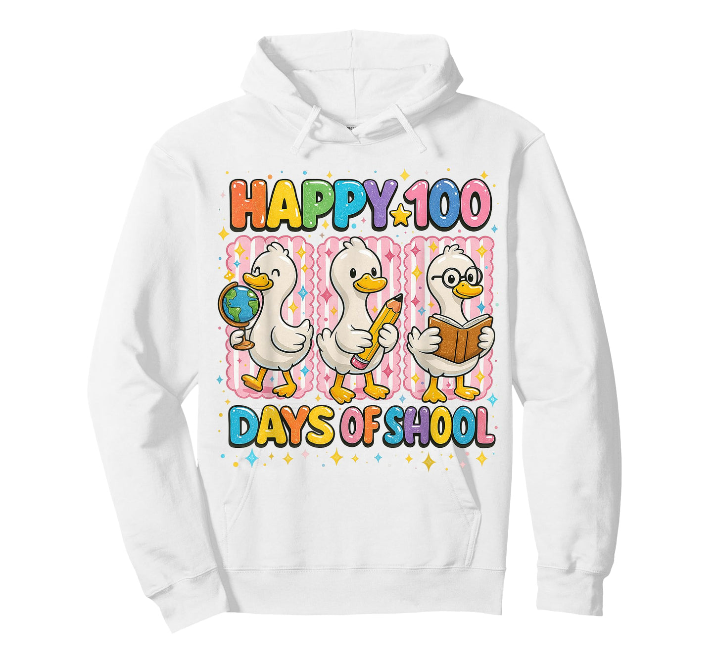 Funny 100 Days of School Goose Humor Teacher Women T-Shirt