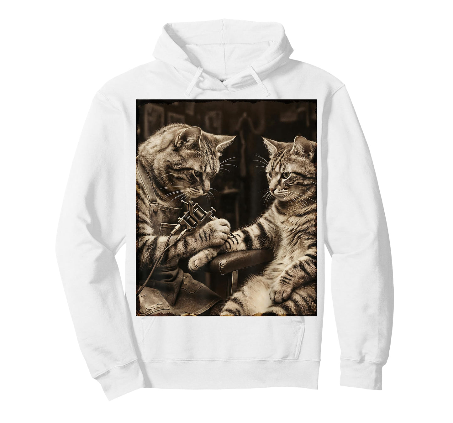 Cat Tattooing Cat Funny Meme Inked Kitty Humor Tattoo Artist T-Shirt