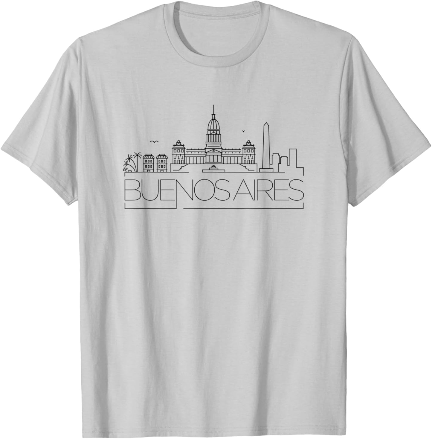 Buenos Aires Skyline T-Shirt - T-Shirt | Ash