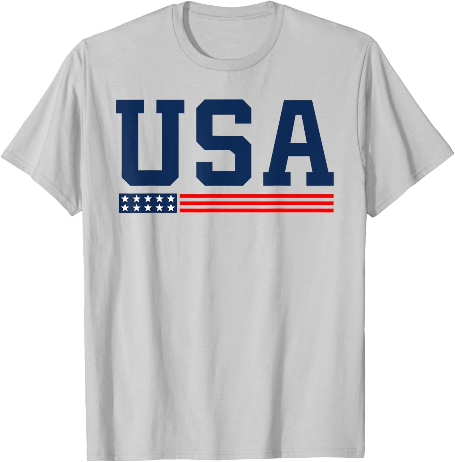 American Flag Proud American Boys Girls Men 4th of July USA T-Shirt - T-Shirt | Ash