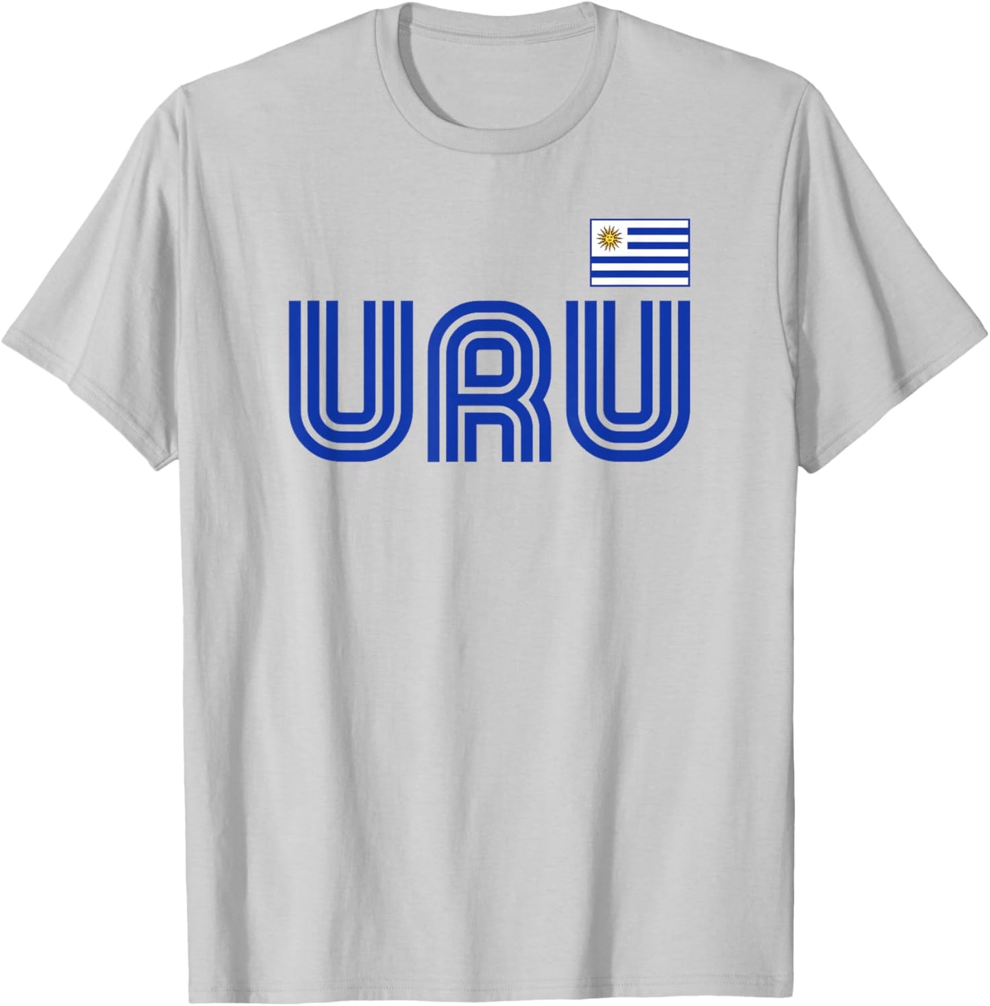 Uruguay Flag Retro International Country Uruguayan Pride T-Shirt - T-Shirt | Ash