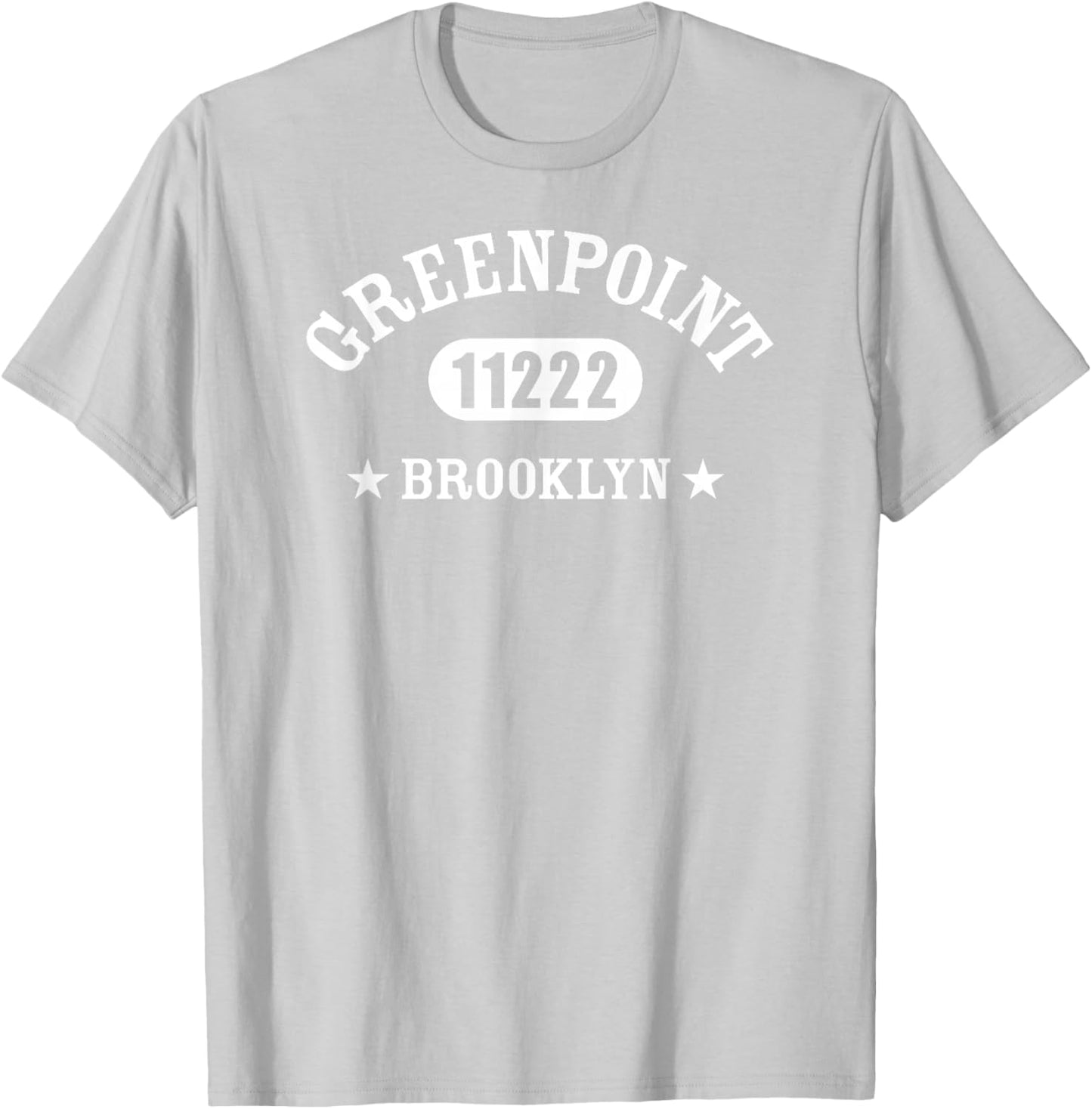 GREENPOINT Brooklyn NY 11222 Athletic Design T-Shirt - T-Shirt | Ash