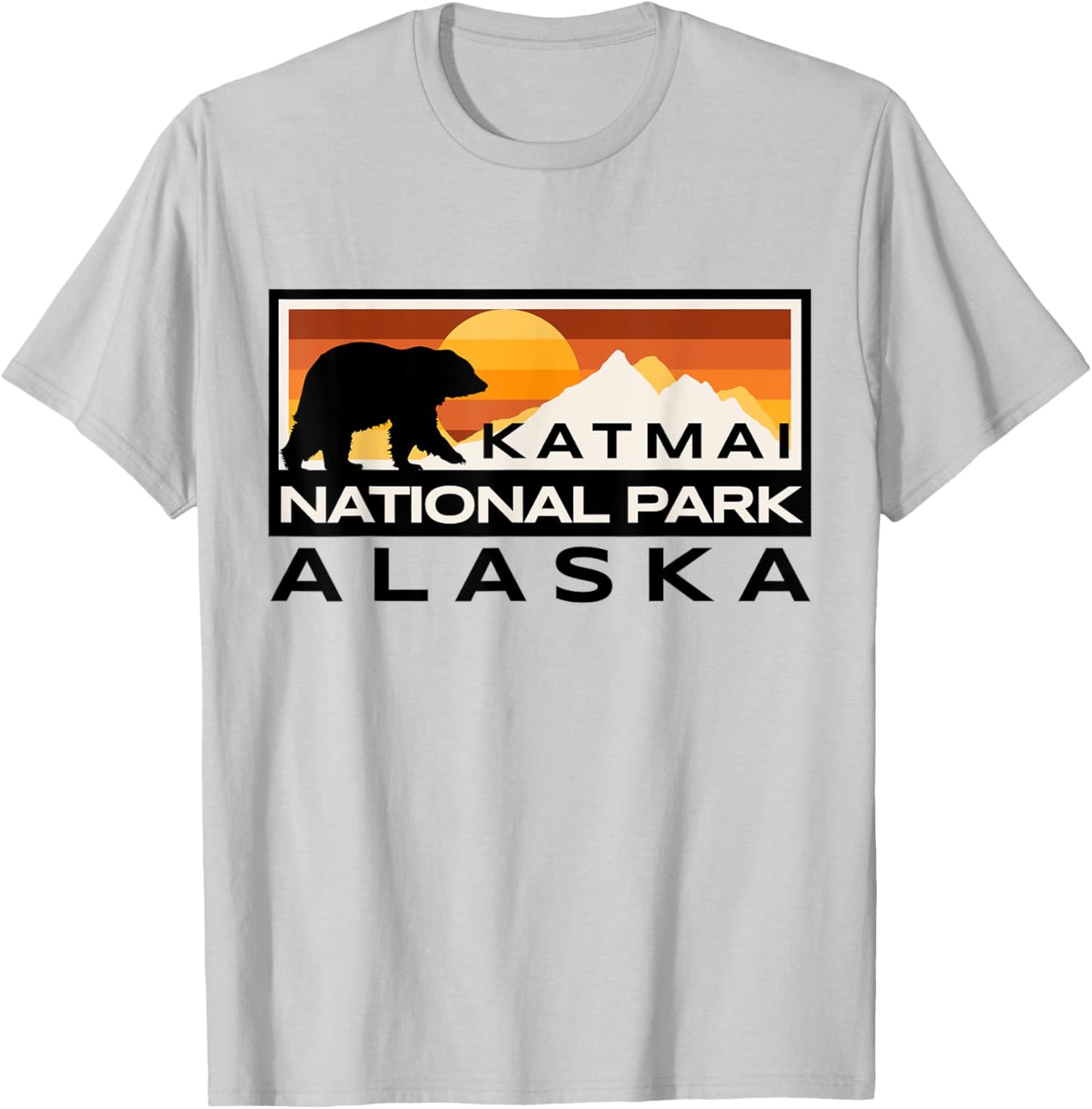 Katmai National Park Alaska Nature Bear Outdoors T-Shirt - T-Shirt | Ash