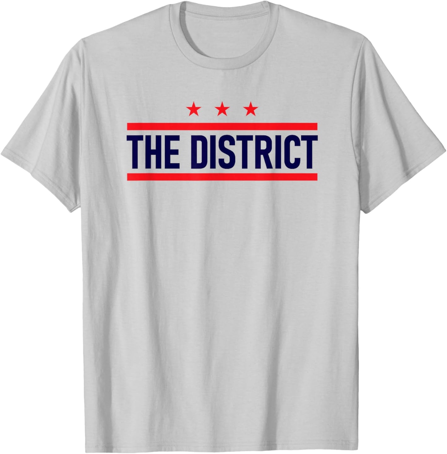 Washington DC The District flag retro T-Shirt - T-Shirt | Ash