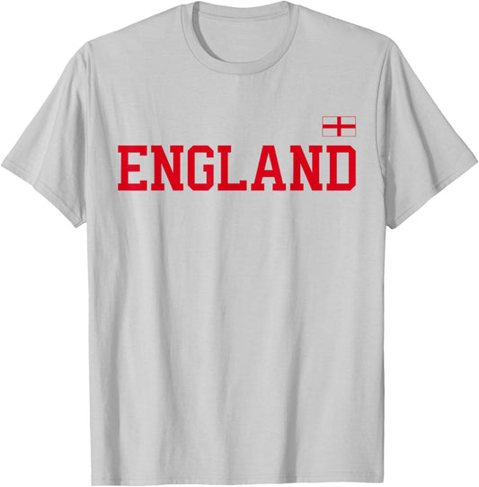 England T Shirt Women Men Kids English Soccer English Flag T-Shirt - T-Shirt | Ash