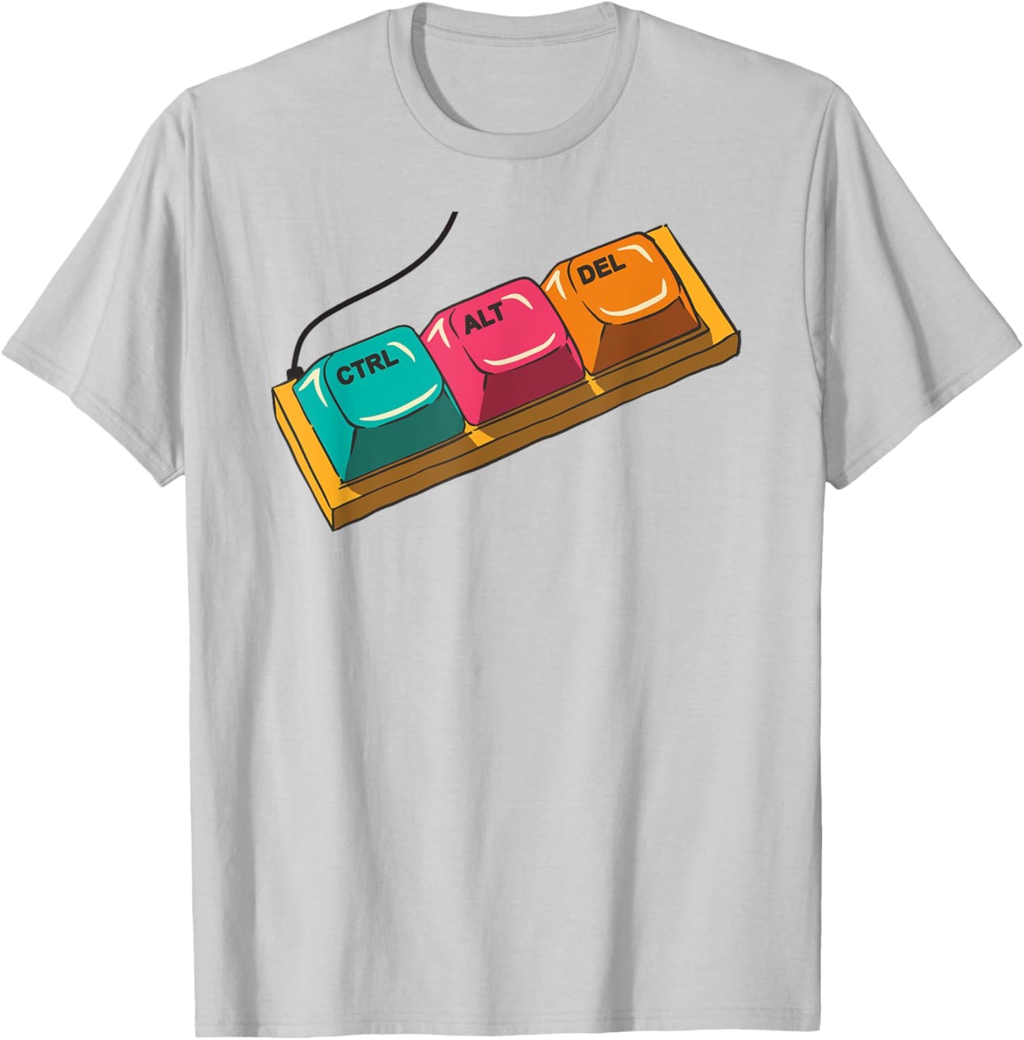 azDesigns Funny Nerd Technics IT Computer Ctrl Alt Delete I CTRL ALT DEL T-Shirt - T-Shirt | Ash