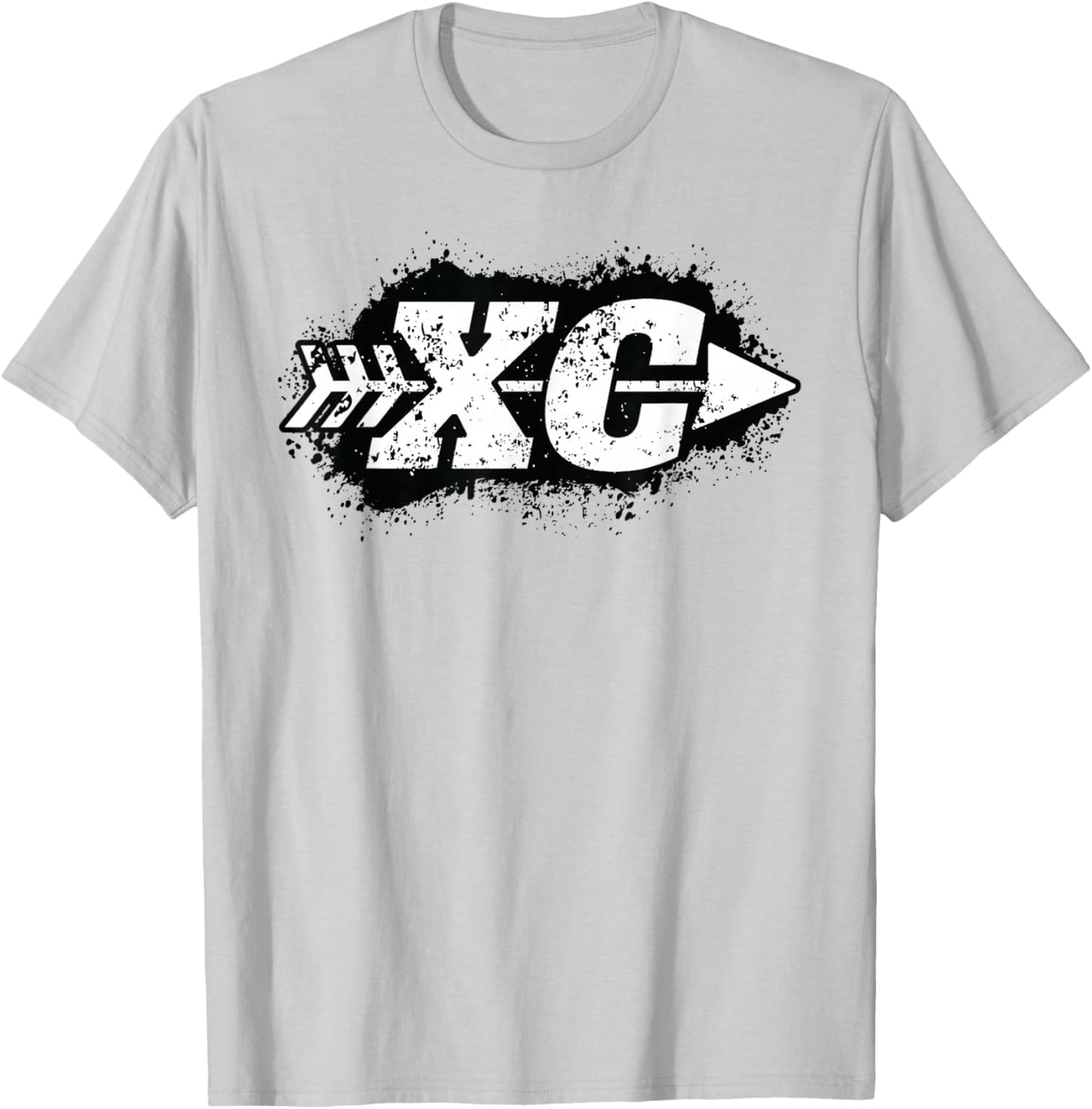 CX - Grunge Cross Country Running T-Shirt - T-Shirt | Ash