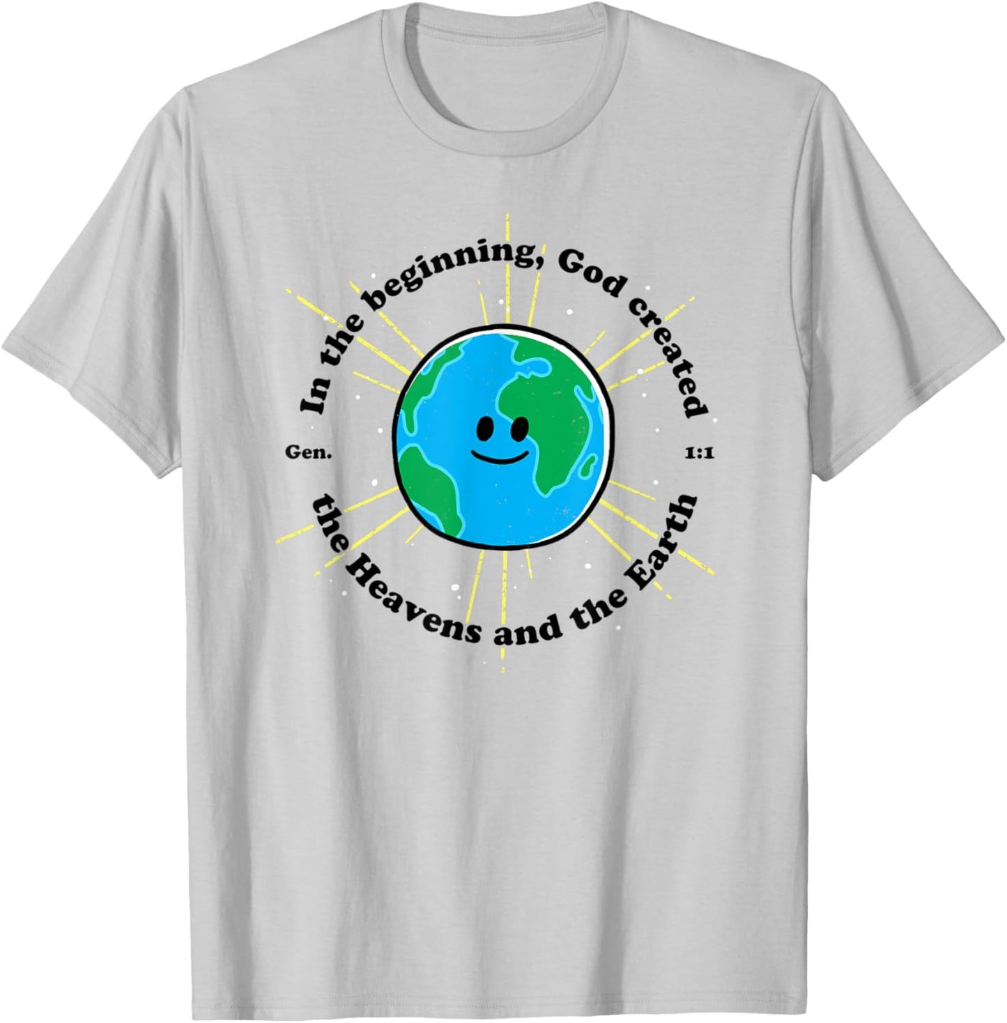 In the Beginning God Created the Heavens and the Earth T-Shirt - T-Shirt | Ash