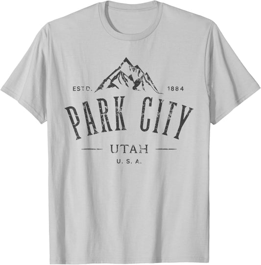 Park City Utah Awesome Mountain Design Souvenir T-Shirt - T-Shirt | Ash