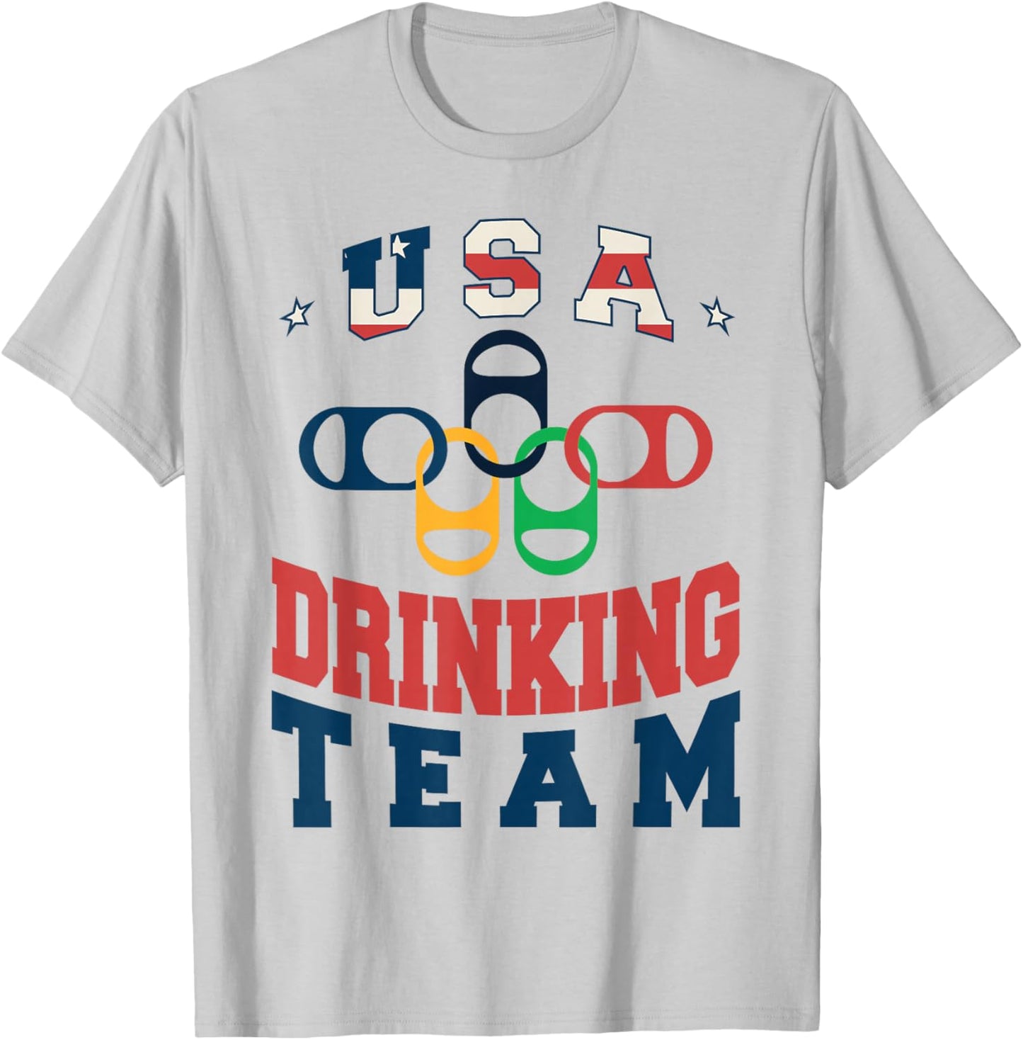Merica Funny USA Drinking Team Patriotic USA America T-Shirt - T-Shirt | Ash