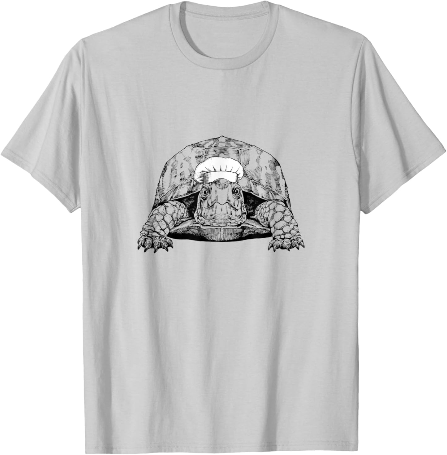 Eastern Box Turtle Animal Chef Funny Cooking Cook T-Shirt - T-Shirt | Ash