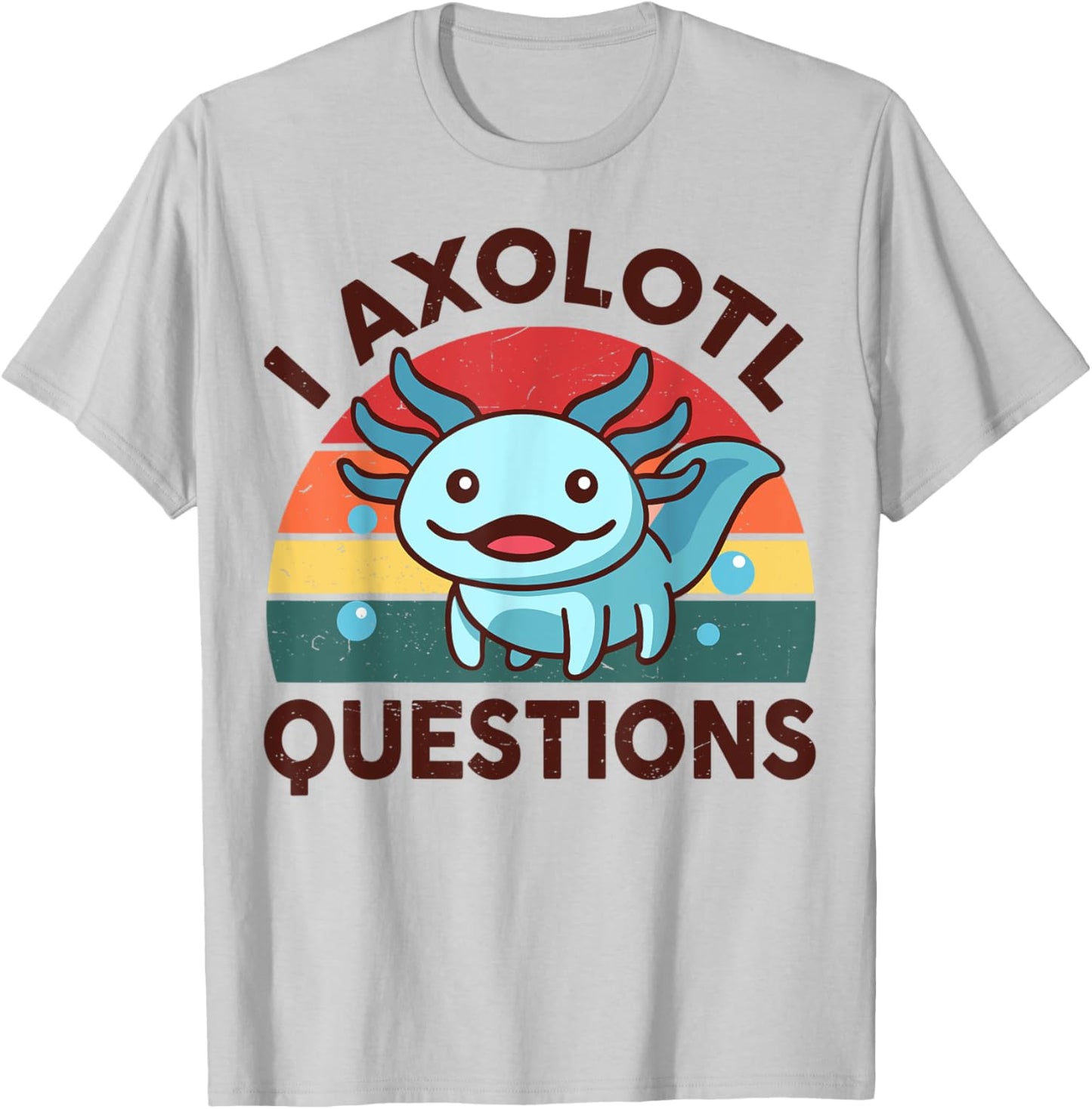 I Axolotl Questions Salamander Kids Youth Boy Cute Axolotl T-Shirt - T-Shirt | Ash